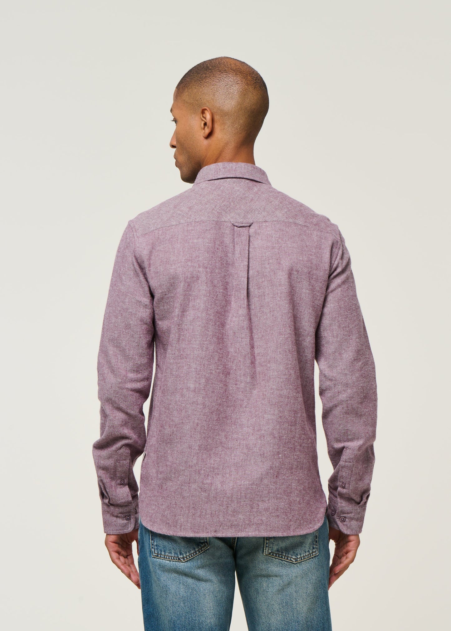 Chemise flanelle en coton bio | violet  "flannel shirt gots - fig"