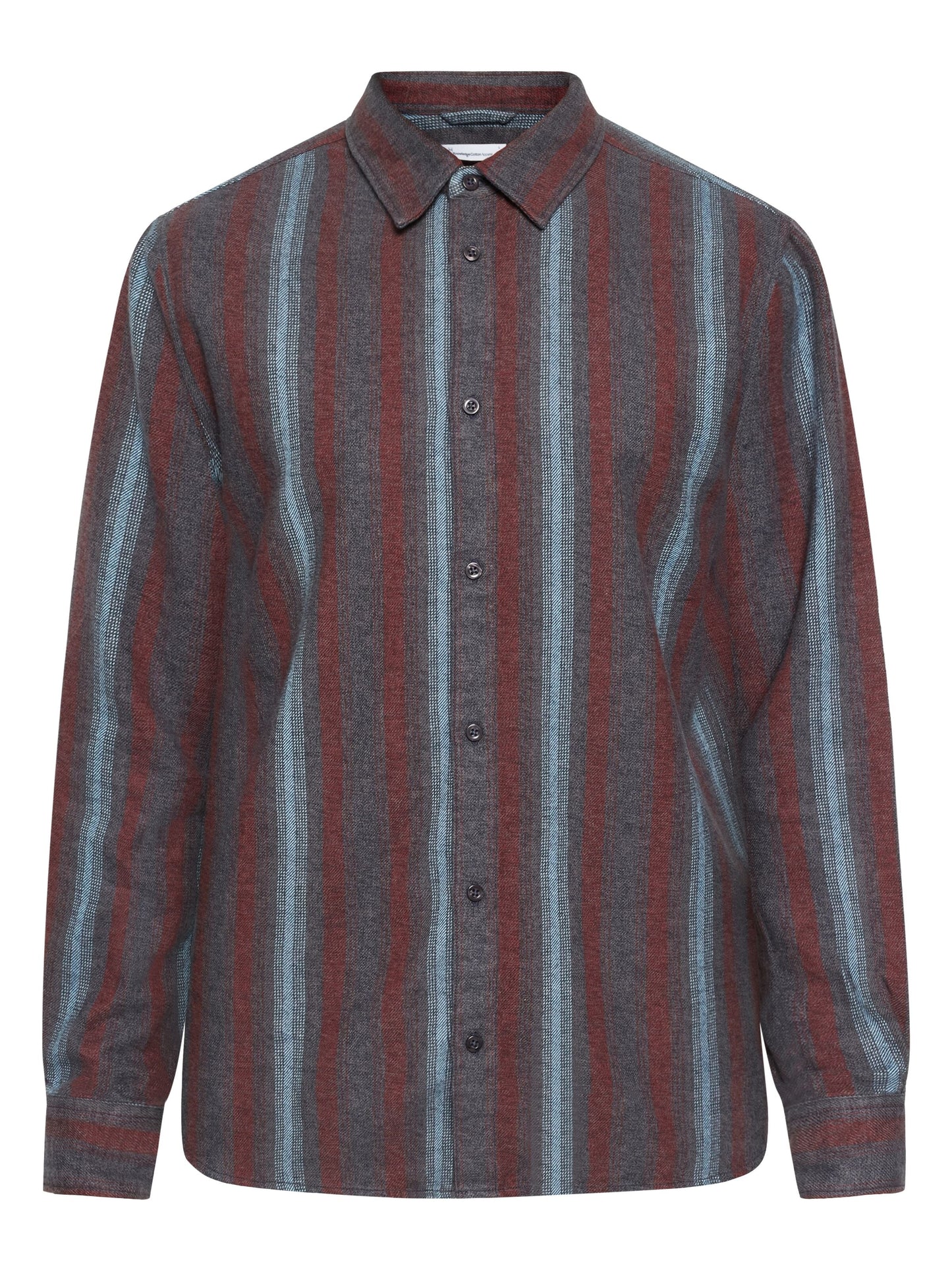 Chemise rayée en coton bio | multicolore "loose fit striped flannel shirt blue stripe"