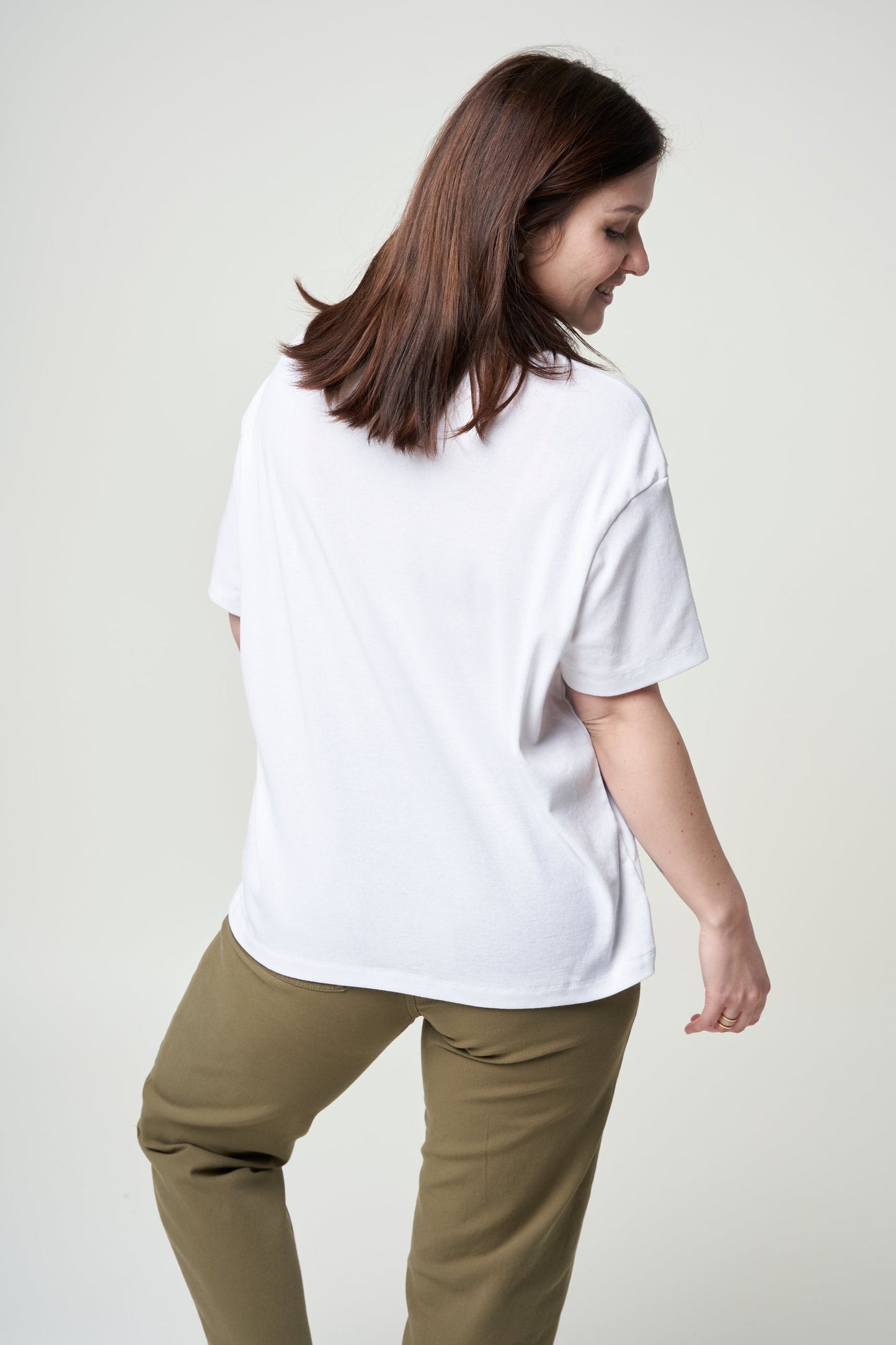 T-shirt ample en matières recyclées | blanc "amabel white"