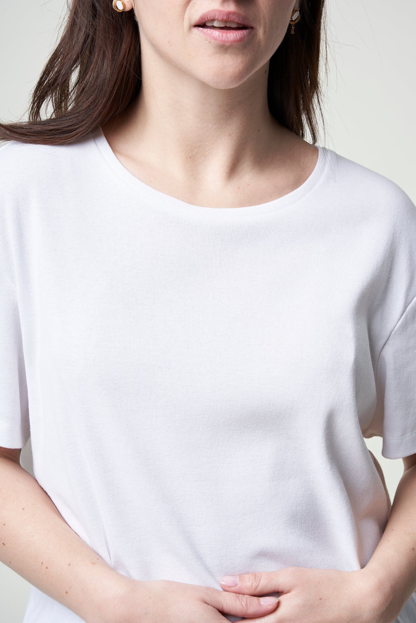 T-shirt ample en matières recyclées | blanc "amabel white"