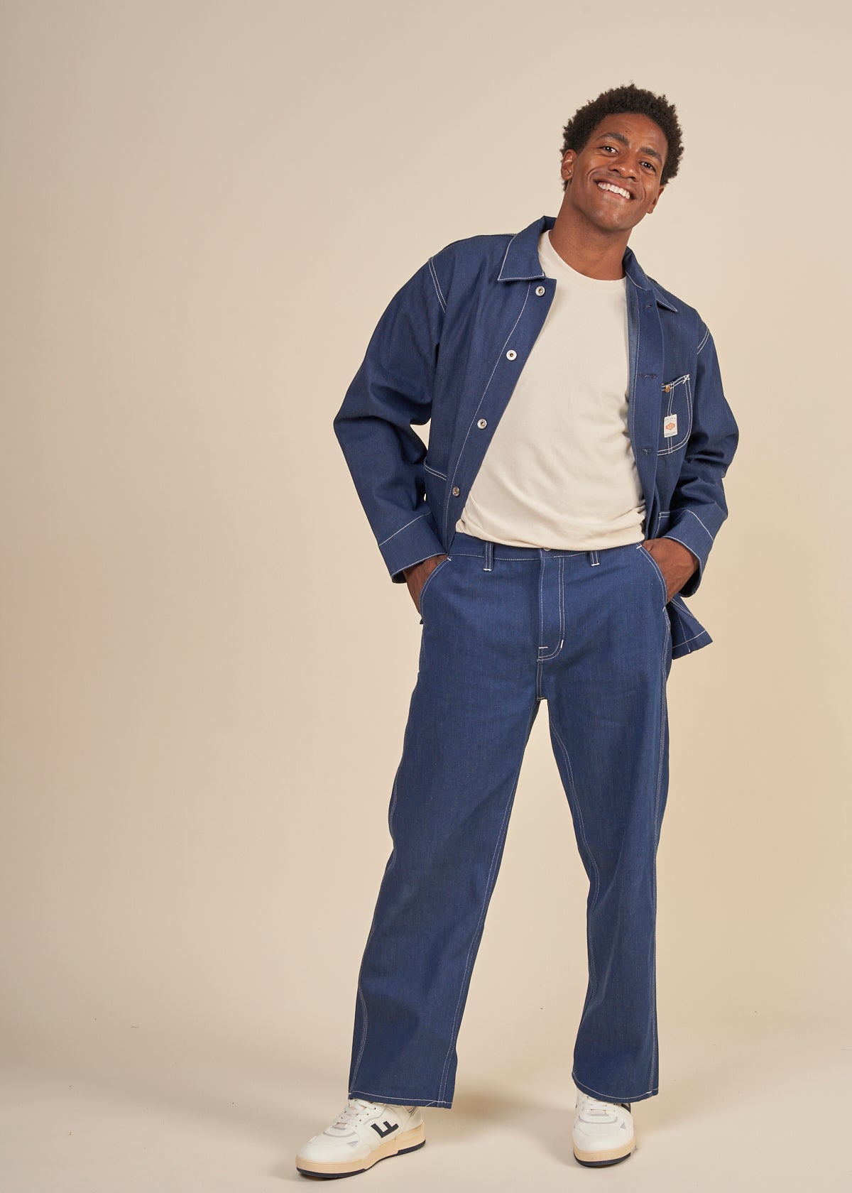 Veste en jean en coton bio et recyclé - howie chore jacket ud denim