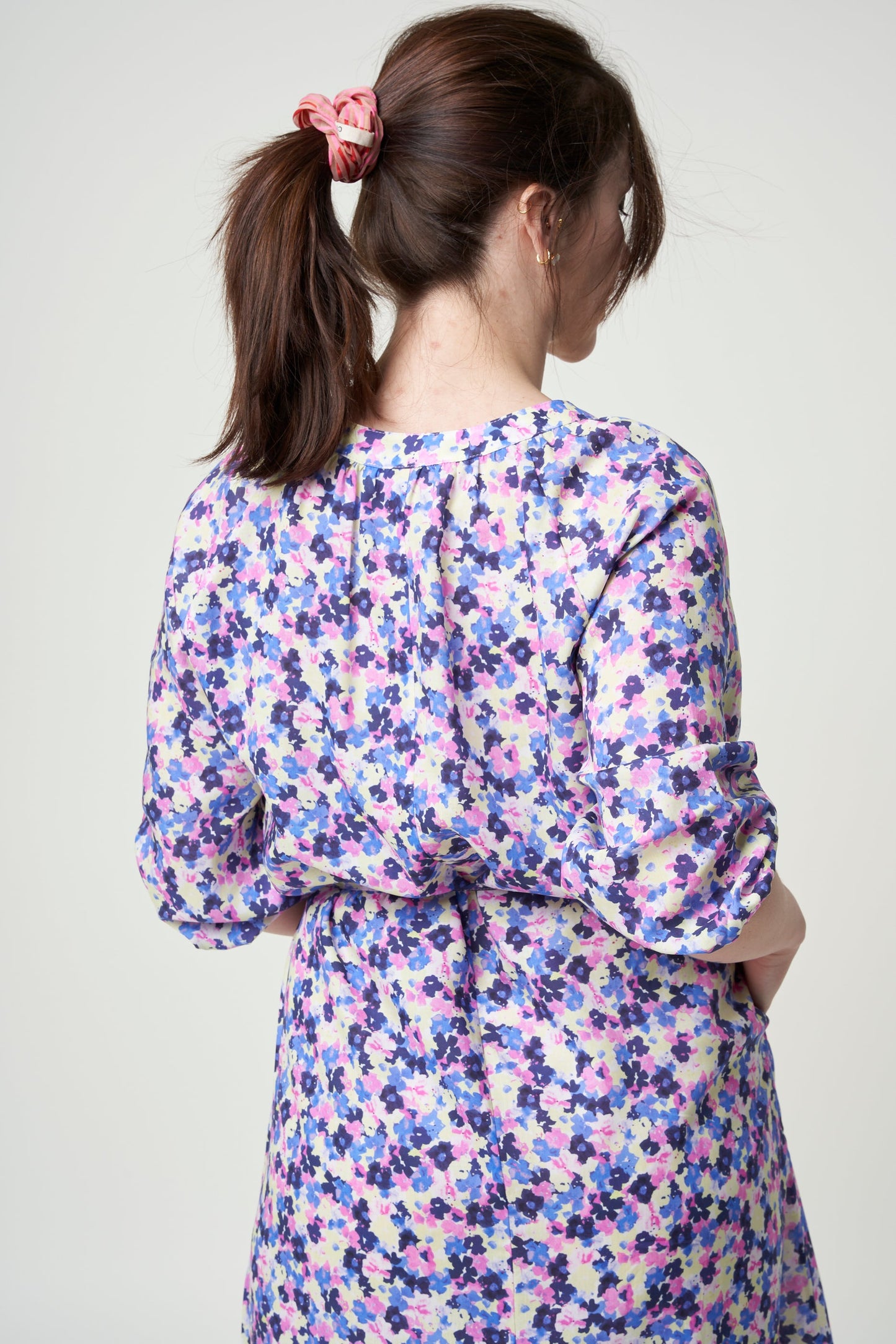 Robe longue fleurie en tencel - madithaa multi floral light lime