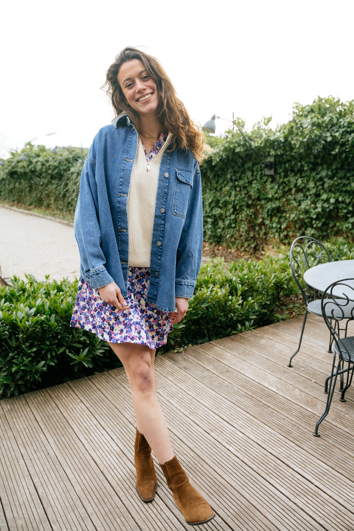 Chemise en jean en coton recyclé - taale medium slate