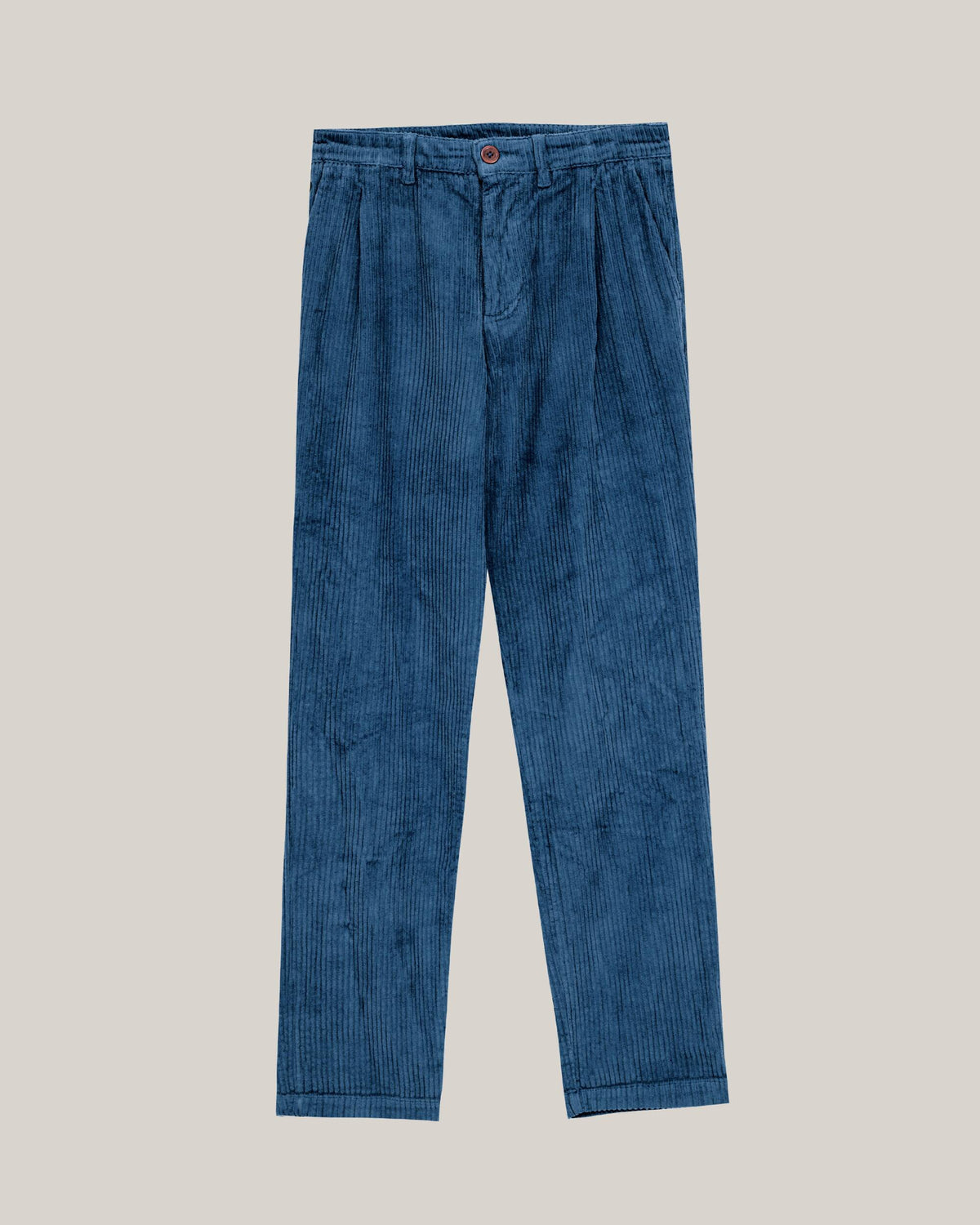 Pantalon droit en velours de coton bio | Marine "corduroy pants indigo"