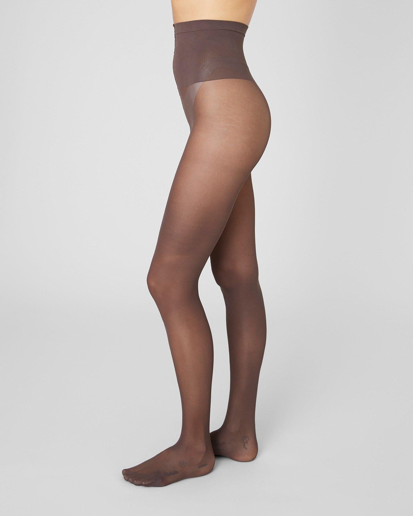 Collant en matières recyclé  | marron "svea premium tights - dark brown"