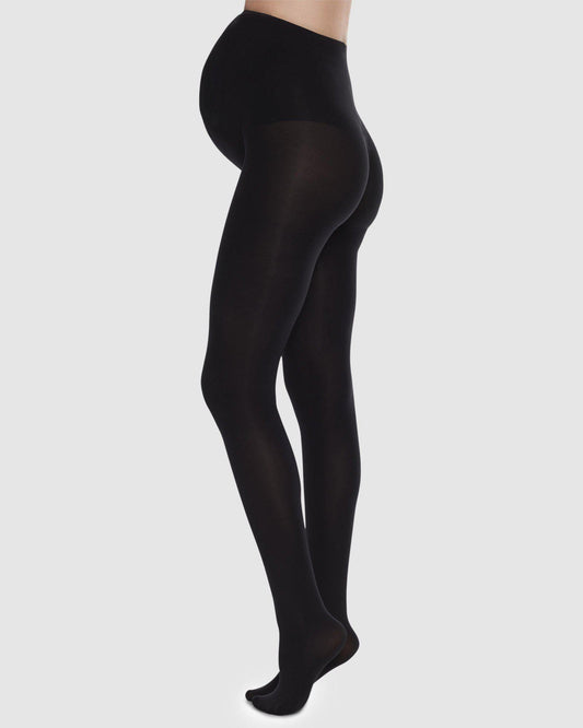 Collants de maternité 60 deniers en recyclé | Noir "matilda premium maternity tights"