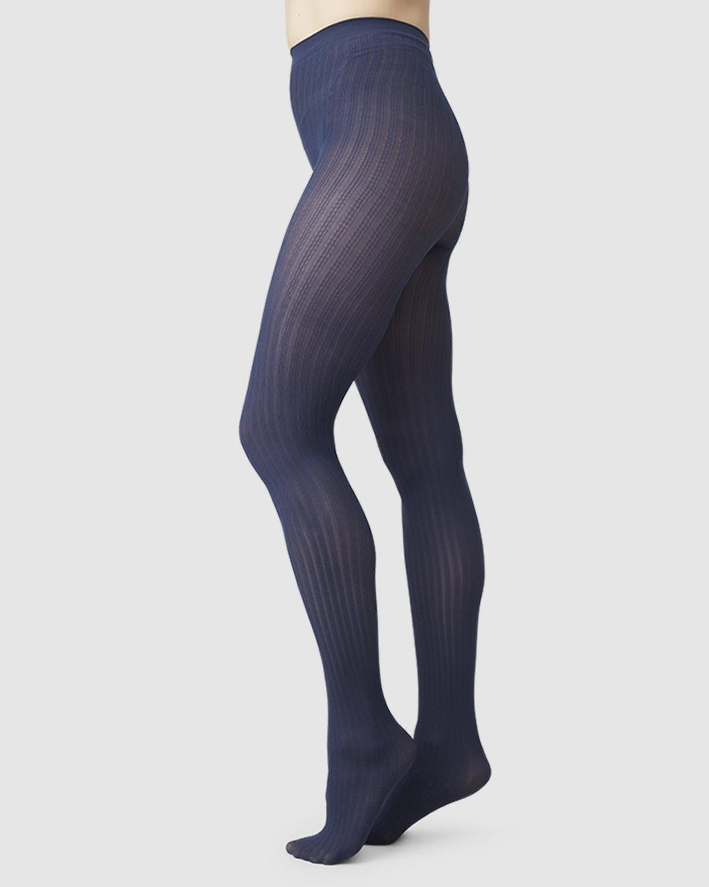 Collants 70 deniers bleu marine recyclés - Alma navy