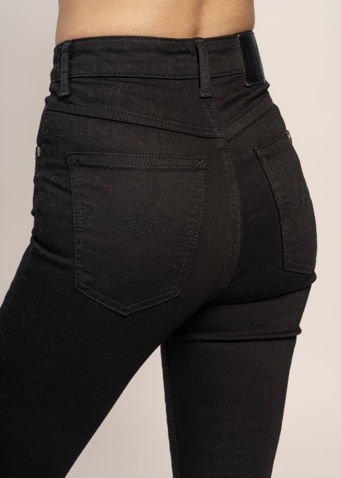 Jean skinny taille haute en coton bio | noir "hightop tilde ever black"