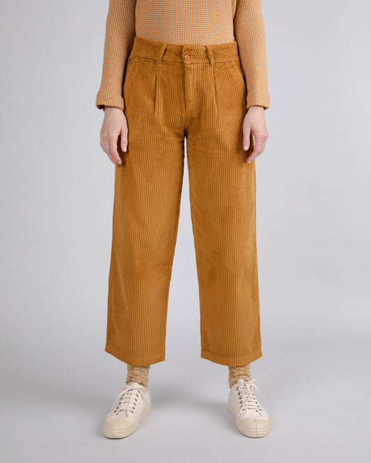 Pantalon ample velours en coton bio | camel
