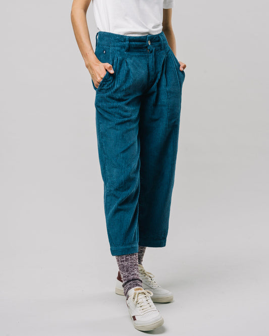 Pantalon en velours côtelé de coton bio | Indigo "corduroy pants indigo"