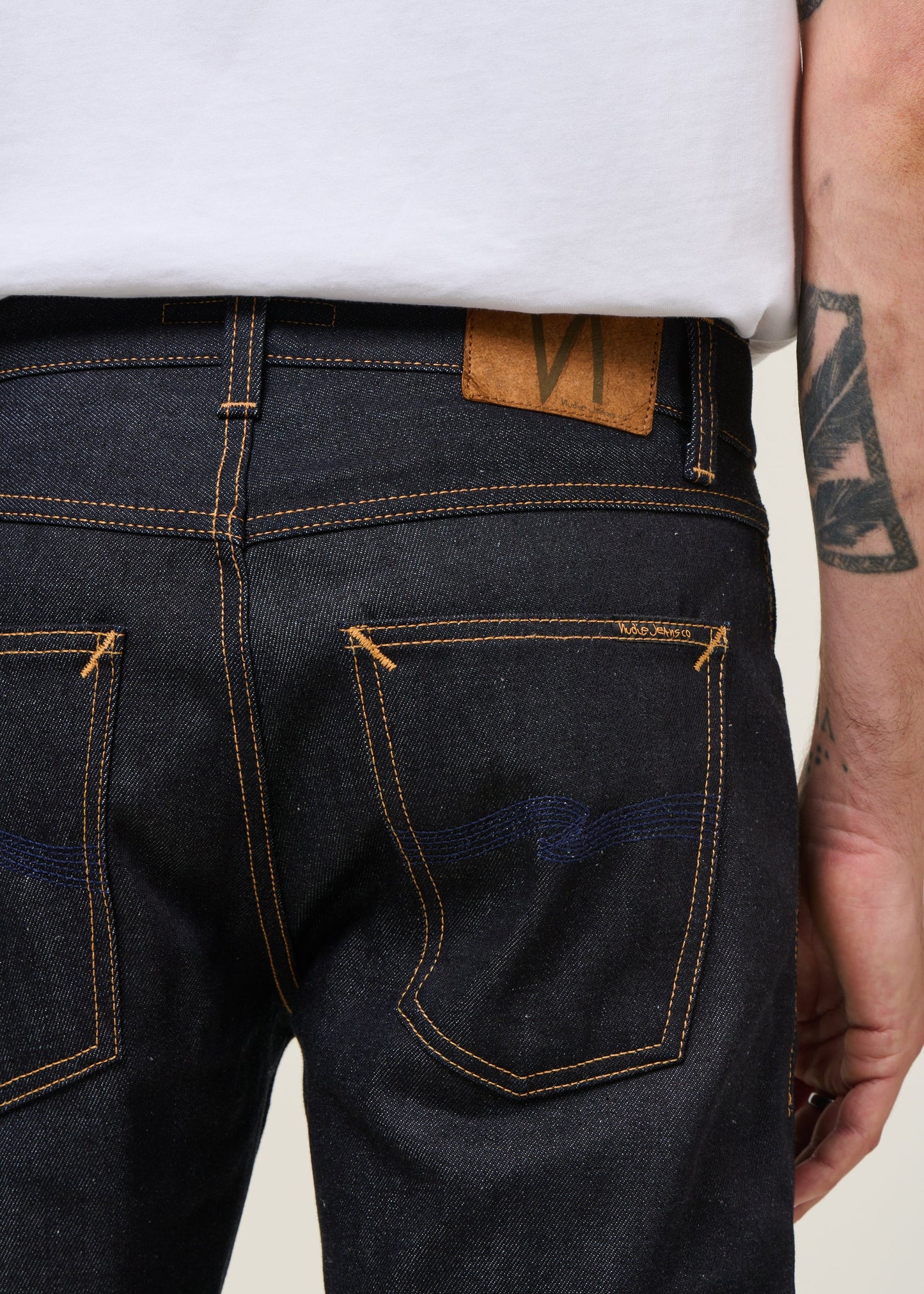 Jean droit toile selvedge en coton bio | brut "gritty jackson dry maze selvage"