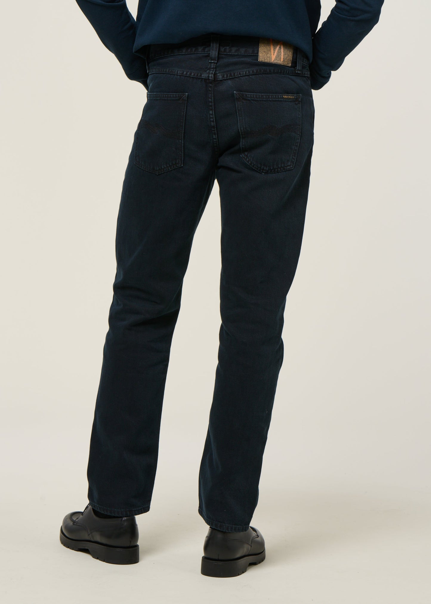 Jean droit en coton bio | noir "gritty jackson black forest"