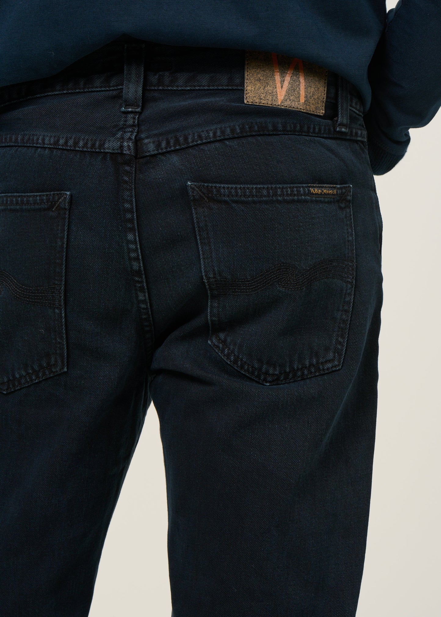 Jean droit en coton bio | noir "gritty jackson black forest"