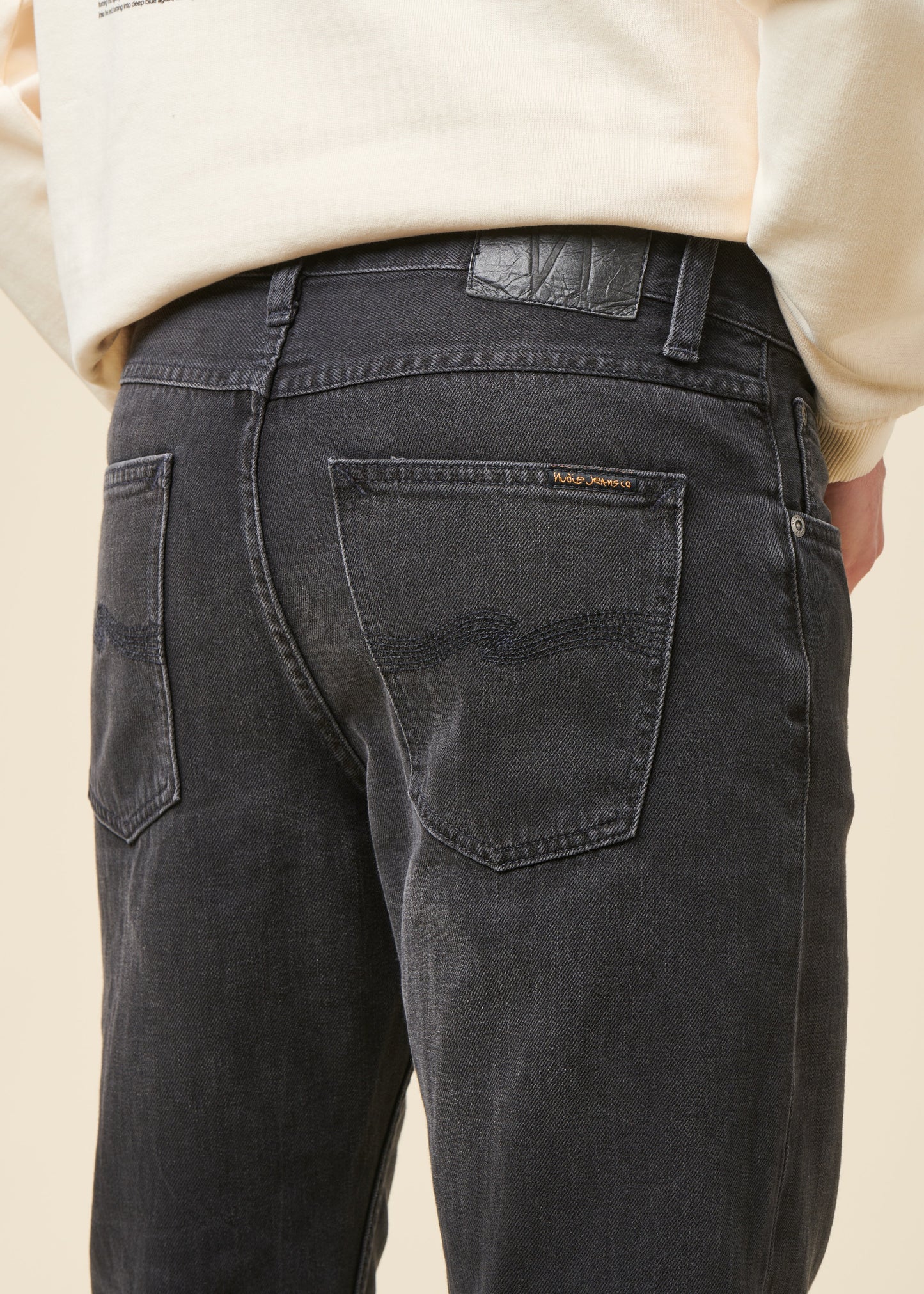 Jean fuselé en coton biologique | noir "steady eddie ii black change"