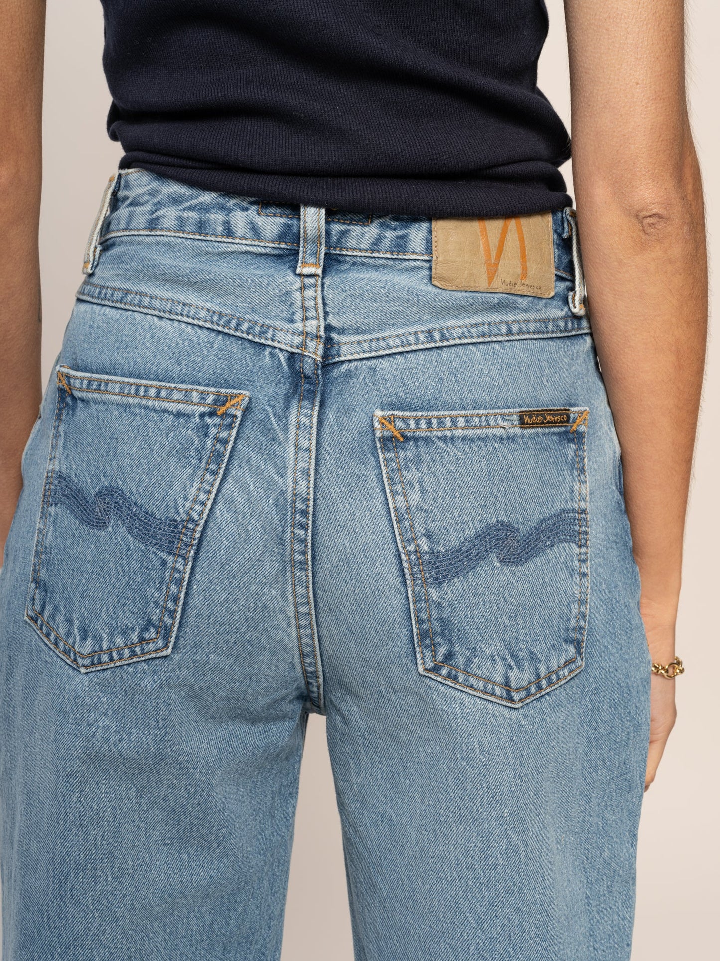 Jean droit large en coton bio | Bleu délavé "clean eileen vintage dreams"