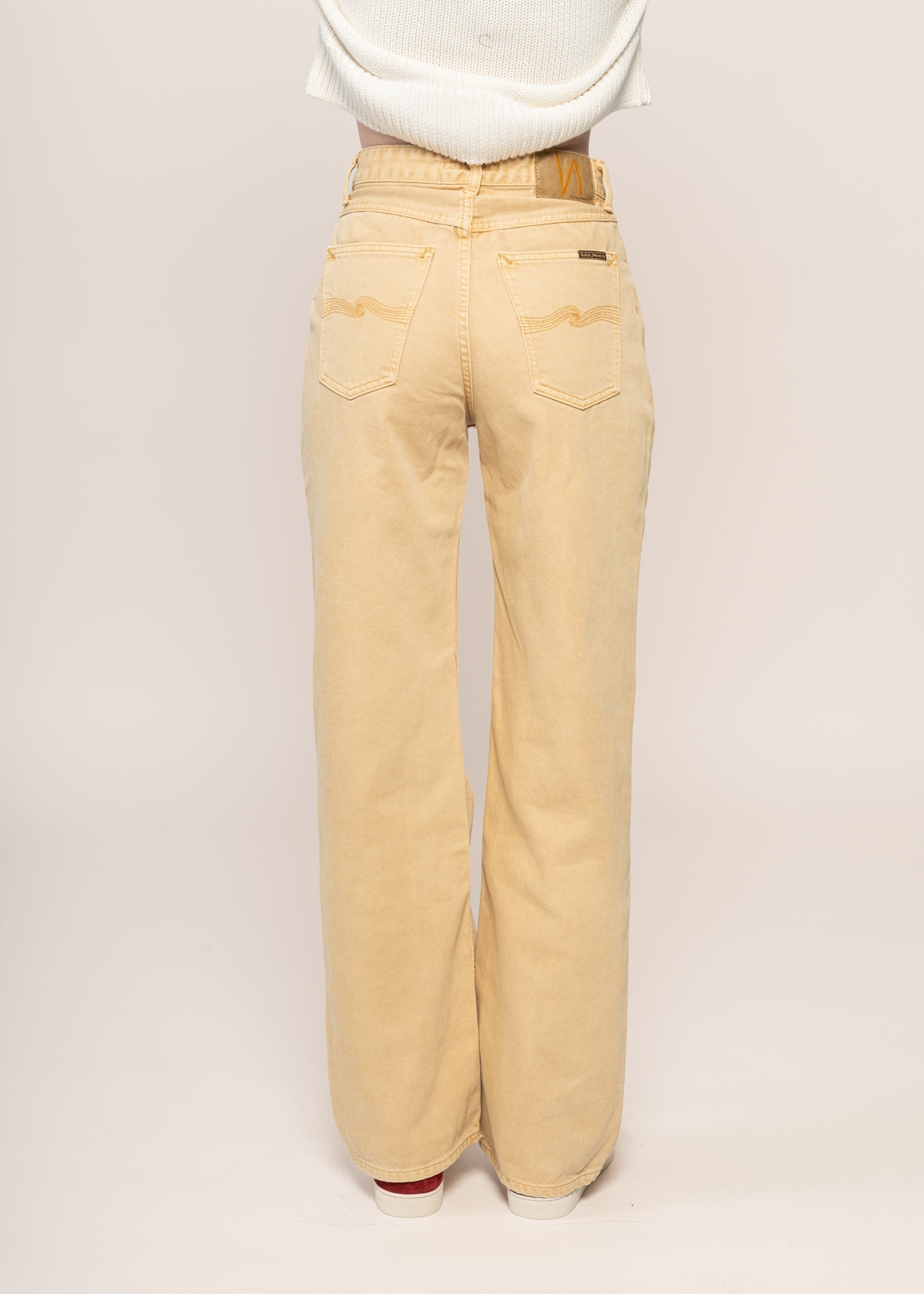 Jean ample en coton bio | ocre 'clean eileen ochre'