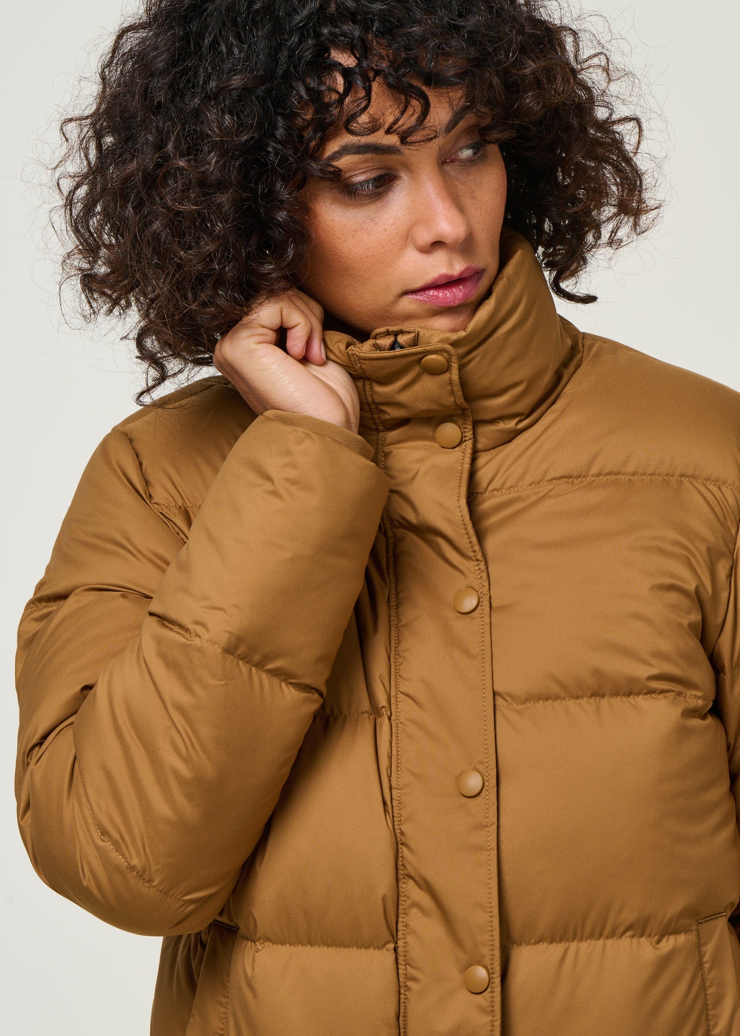 Doudoune en matière recyclée | marron "silent down jkt - drbn"