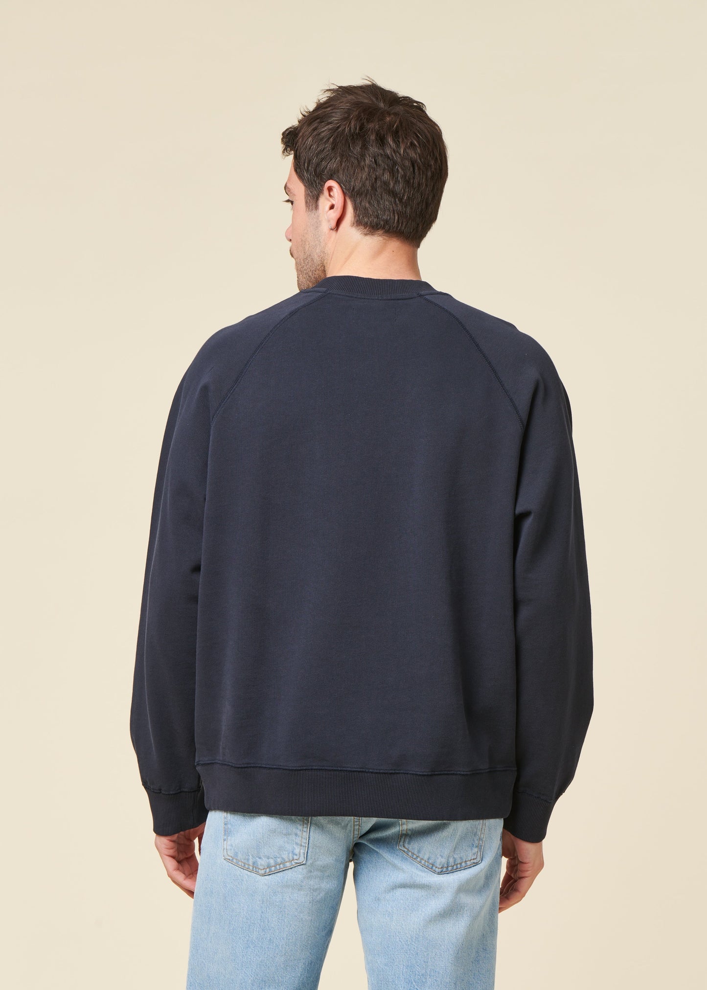Sweat en coton biologique | bleu "sol type navy pepe sweatshirt - blue"