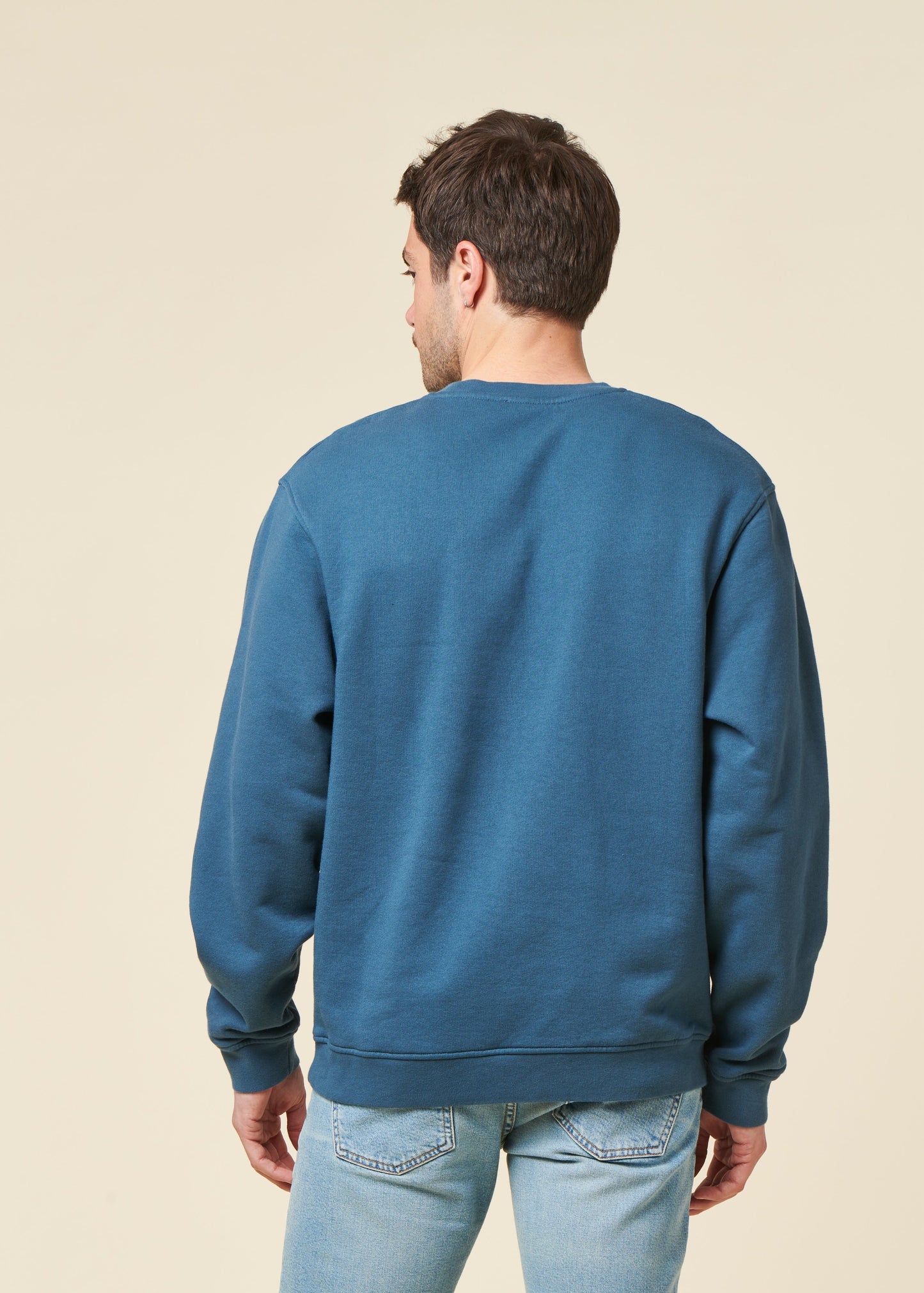Sweat oversize en coton bio | bleu