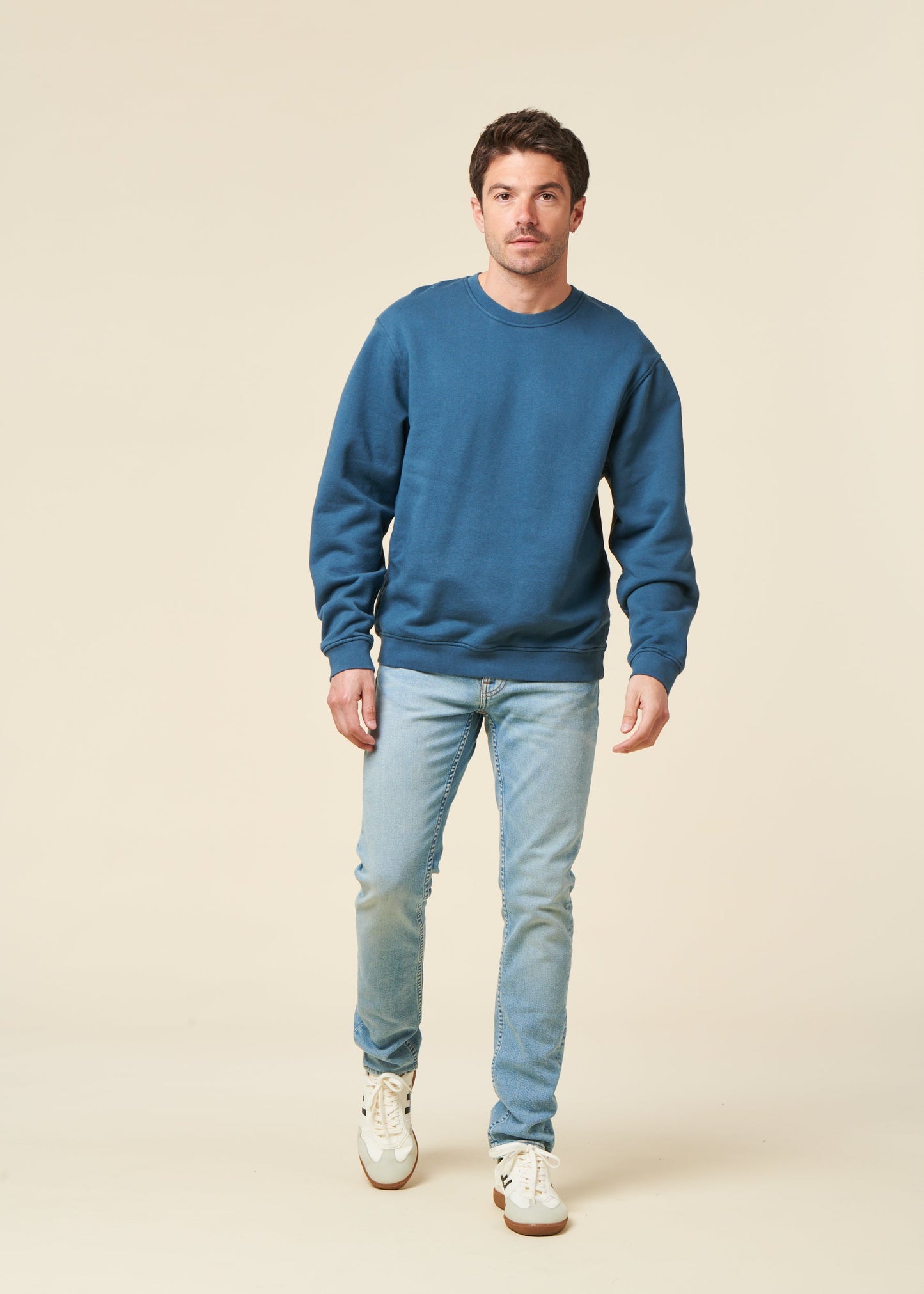 Sweat oversize en coton bio | bleu