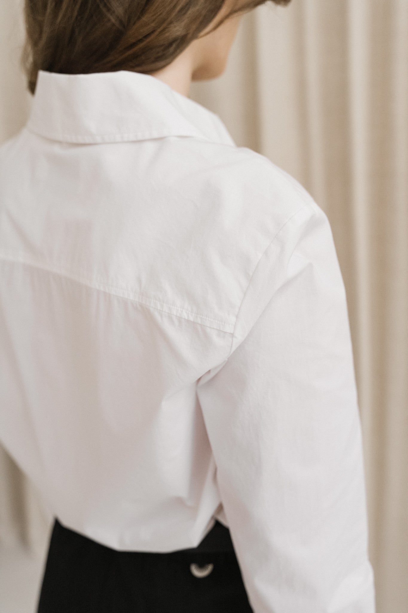 Chemise en coton bio | blanc "louilaa - white"