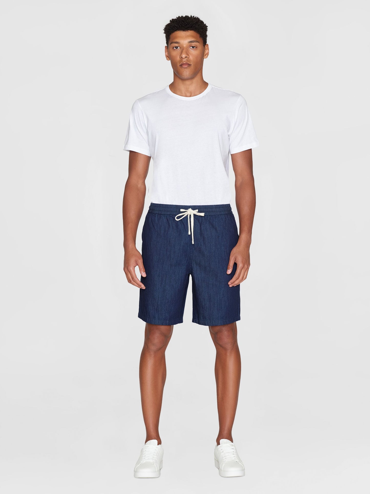 Short en coton denim bio | Bleu indigo "fig loose denim classic indigo shorts classic indigo"
