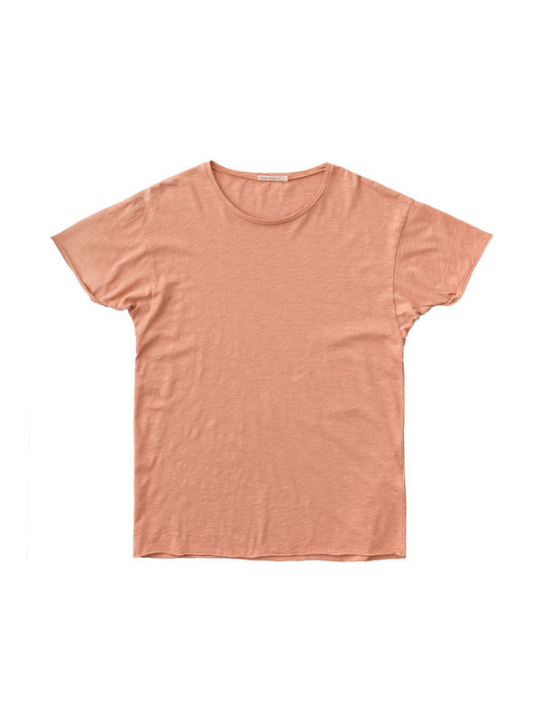 T-shirt ample pêche en coton bio - Roger slub