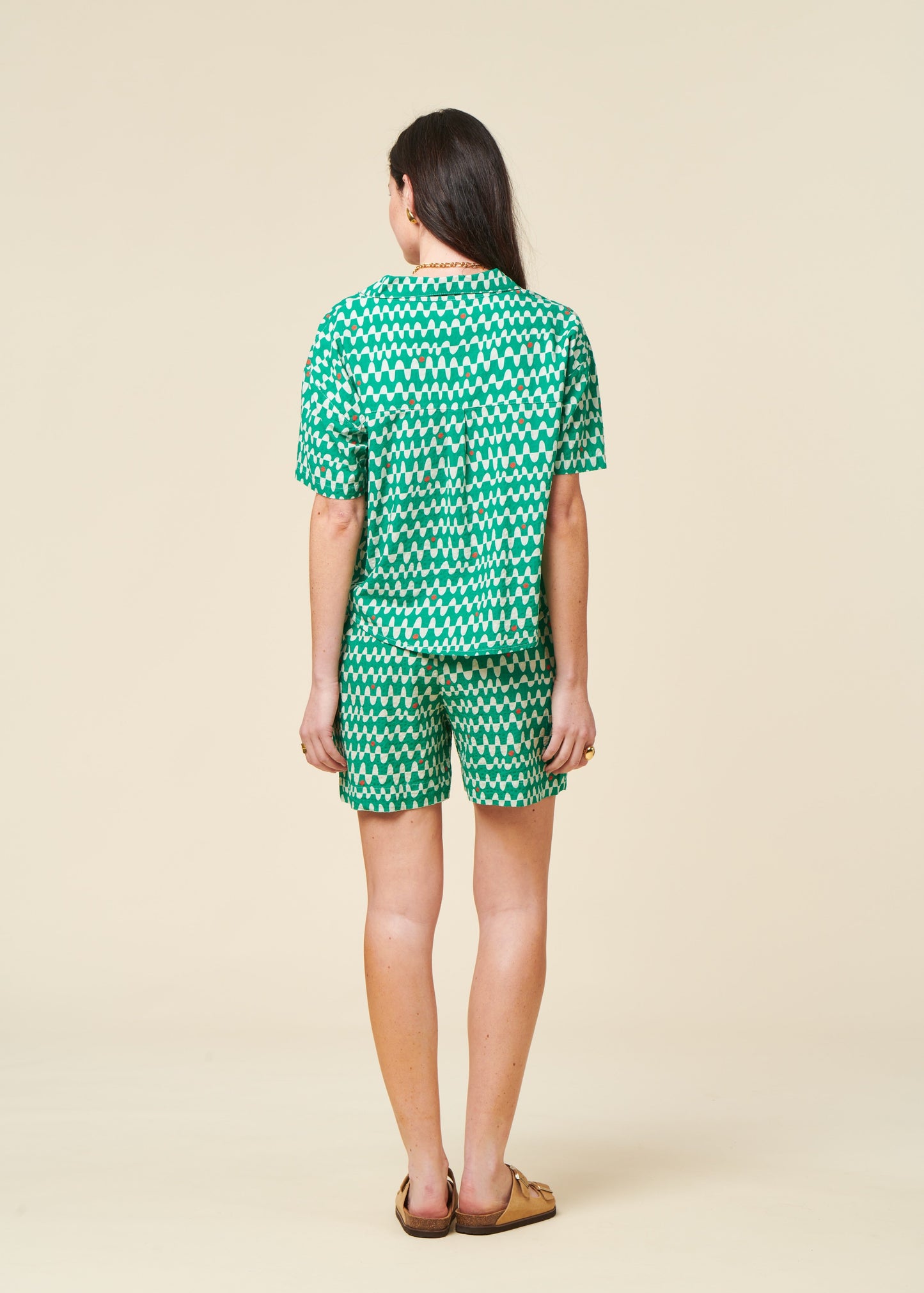 Short en coton biologique | vert "Sunset roxy short green - green"