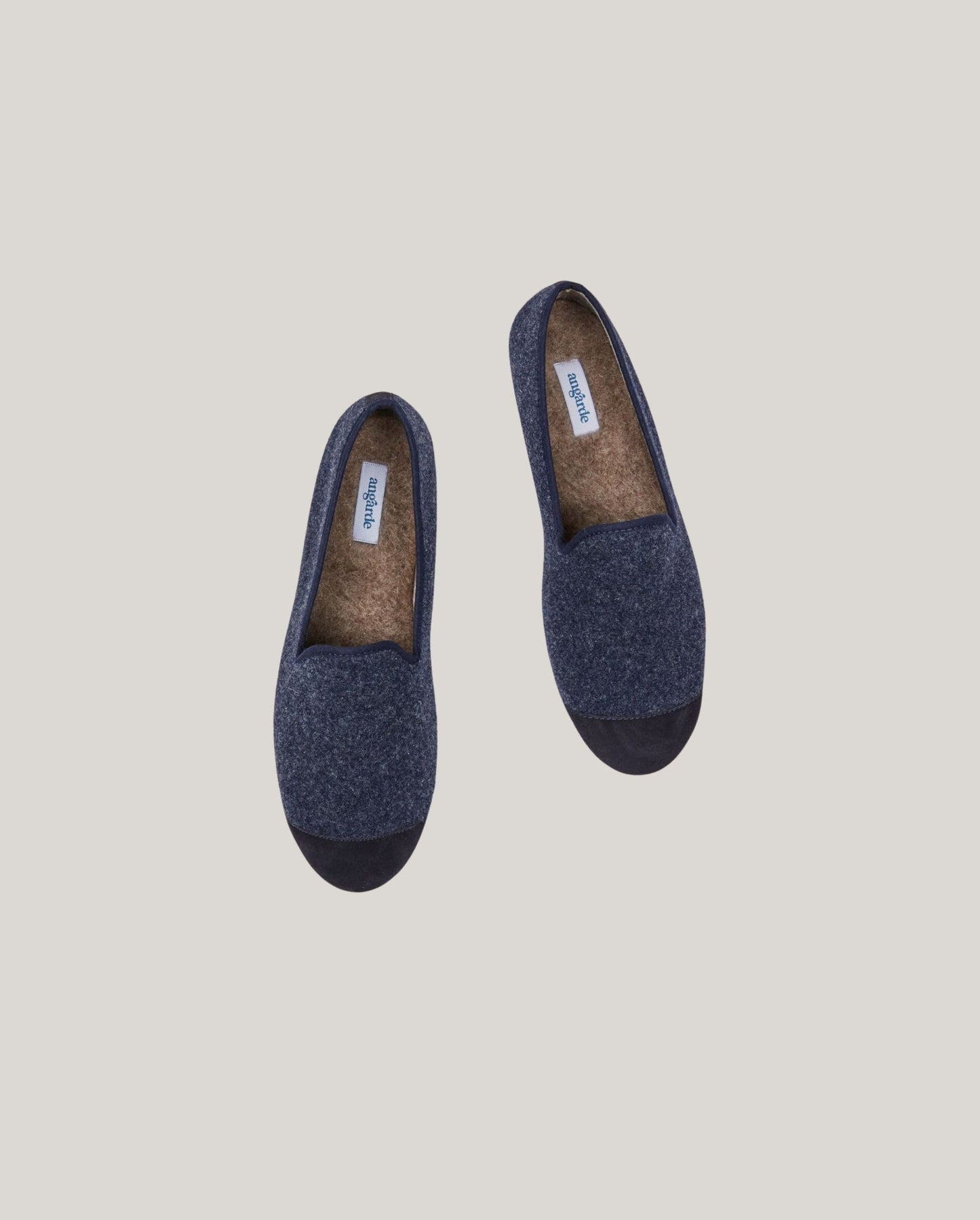 Chaussons en laine recyclée | Marine "aw navy"