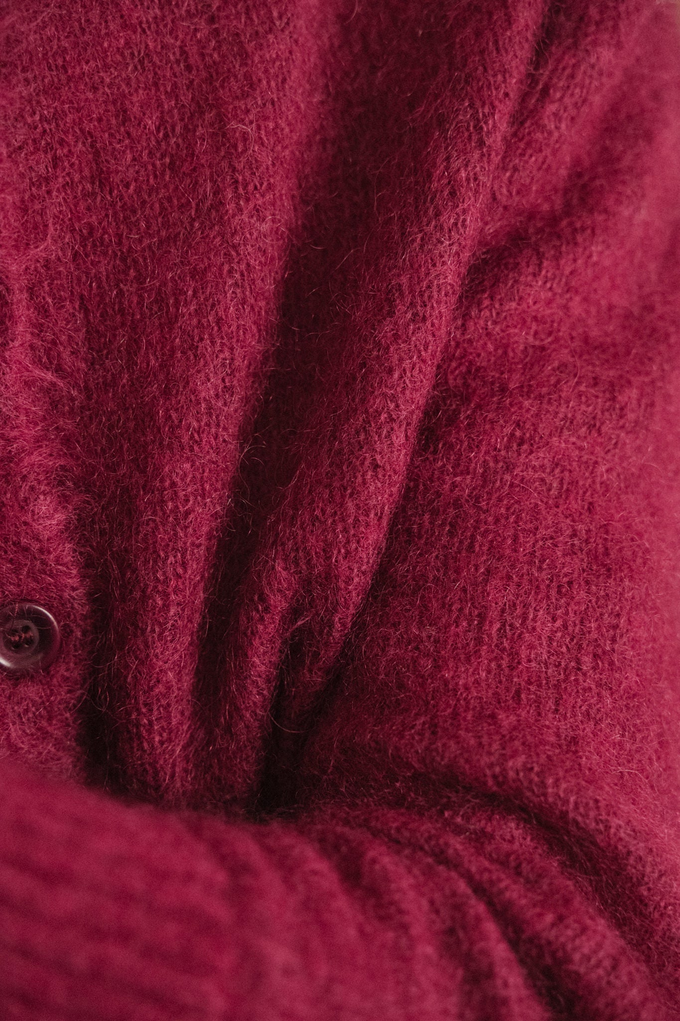 Gilet en mohair certifié | framboise "Grace"