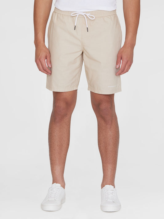 Short en coton bio | Beige "boardwalk shorts light feather gray"