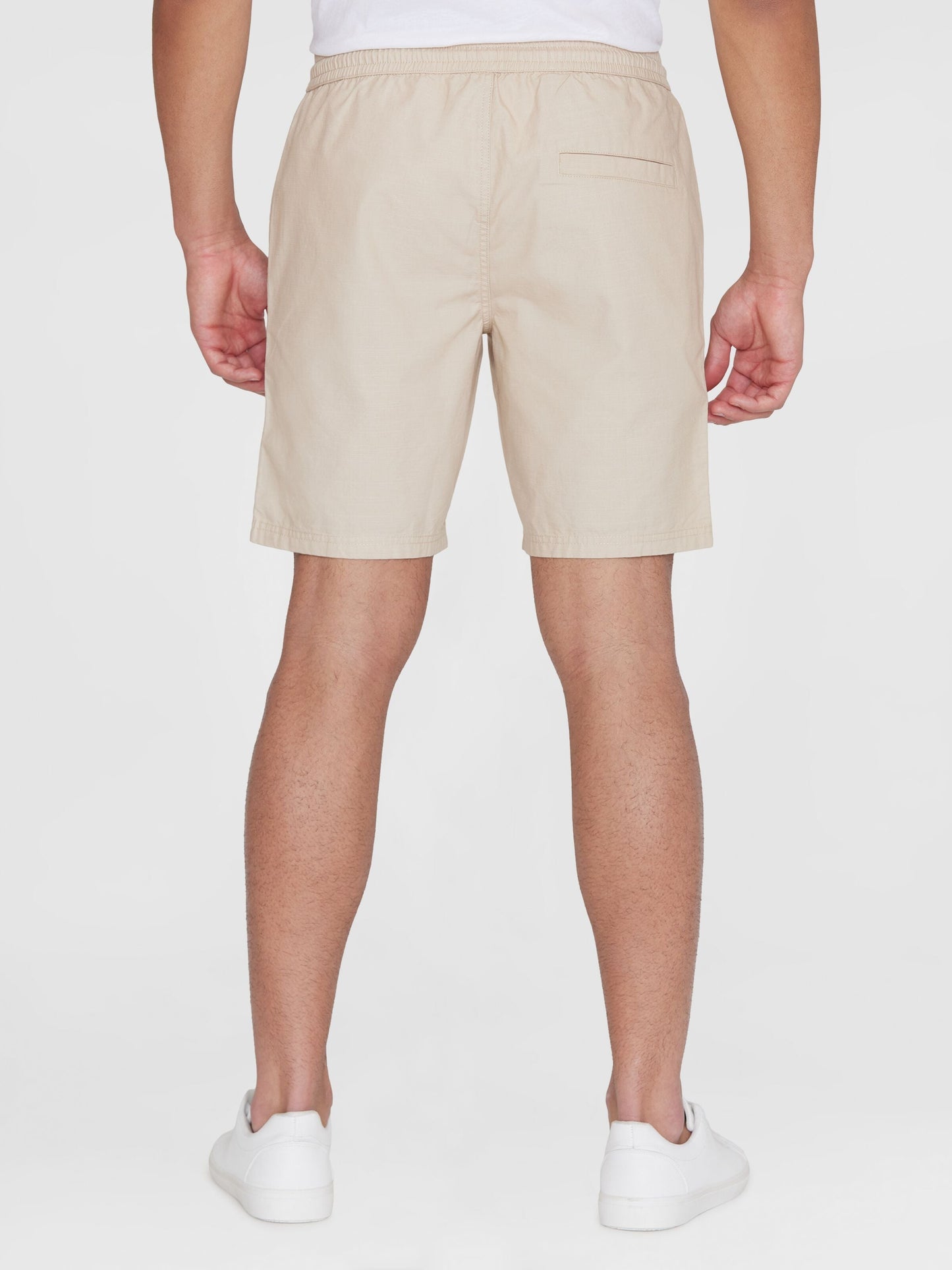 Short en coton bio | Beige "boardwalk shorts light feather gray"