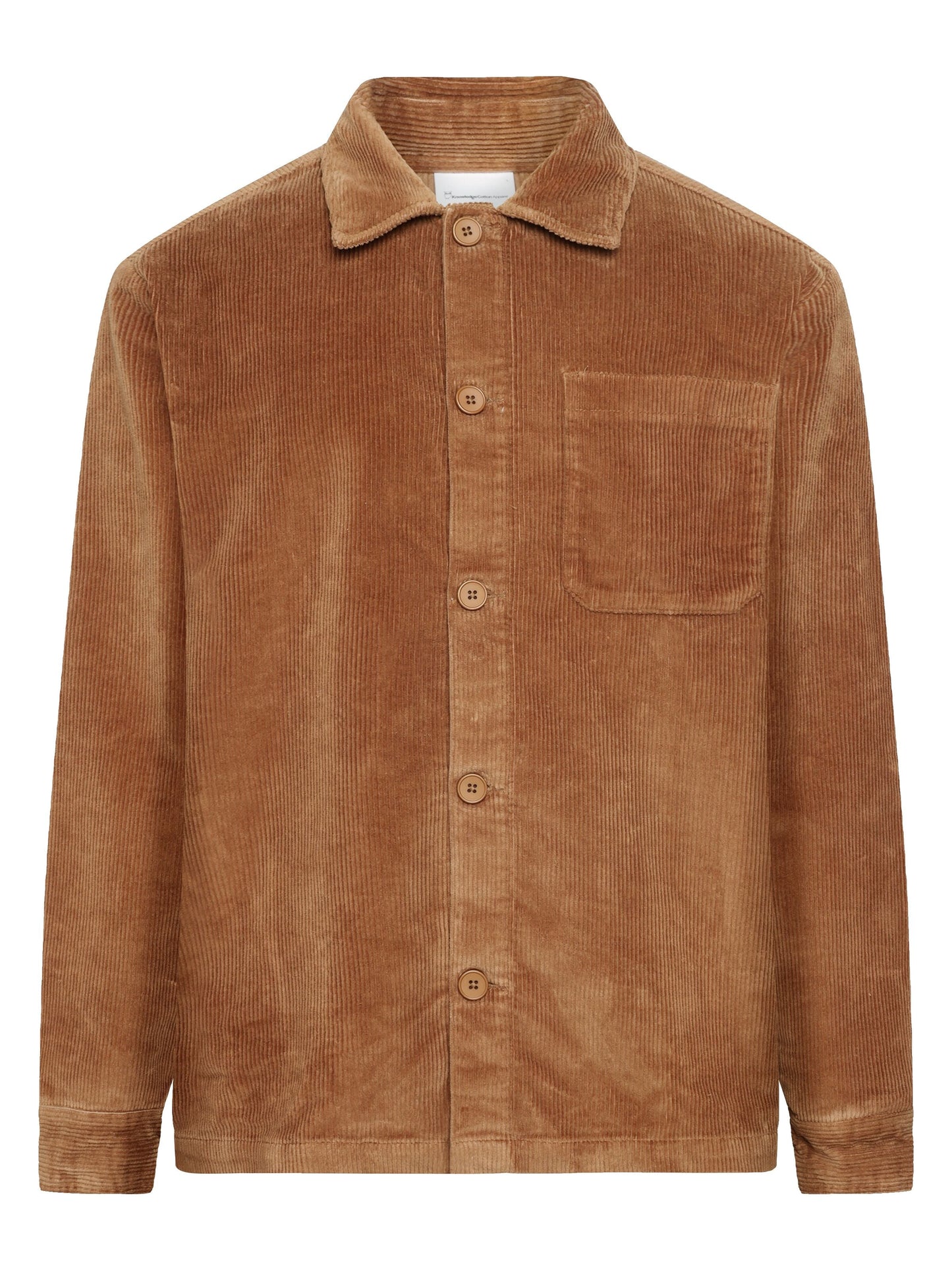 Surchemise en velour de coton bio | marron "stretched 8 wales corduroy overshirt dachshund"