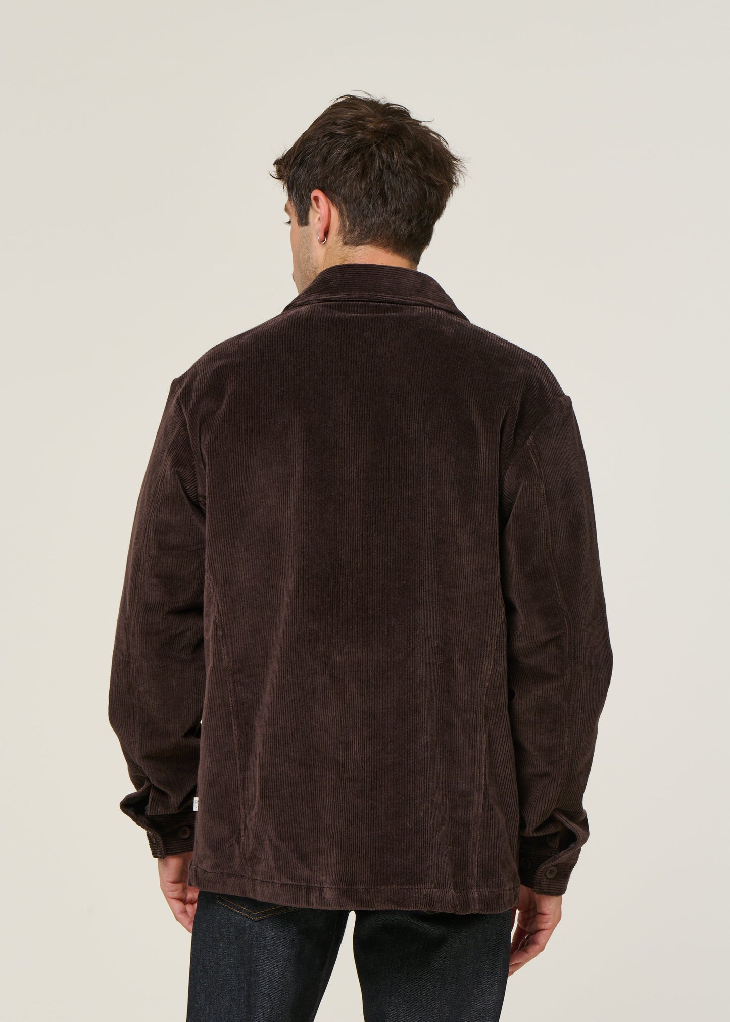 Veste velours en coton bio | marron "corduroy overshirt - chocolate torte"