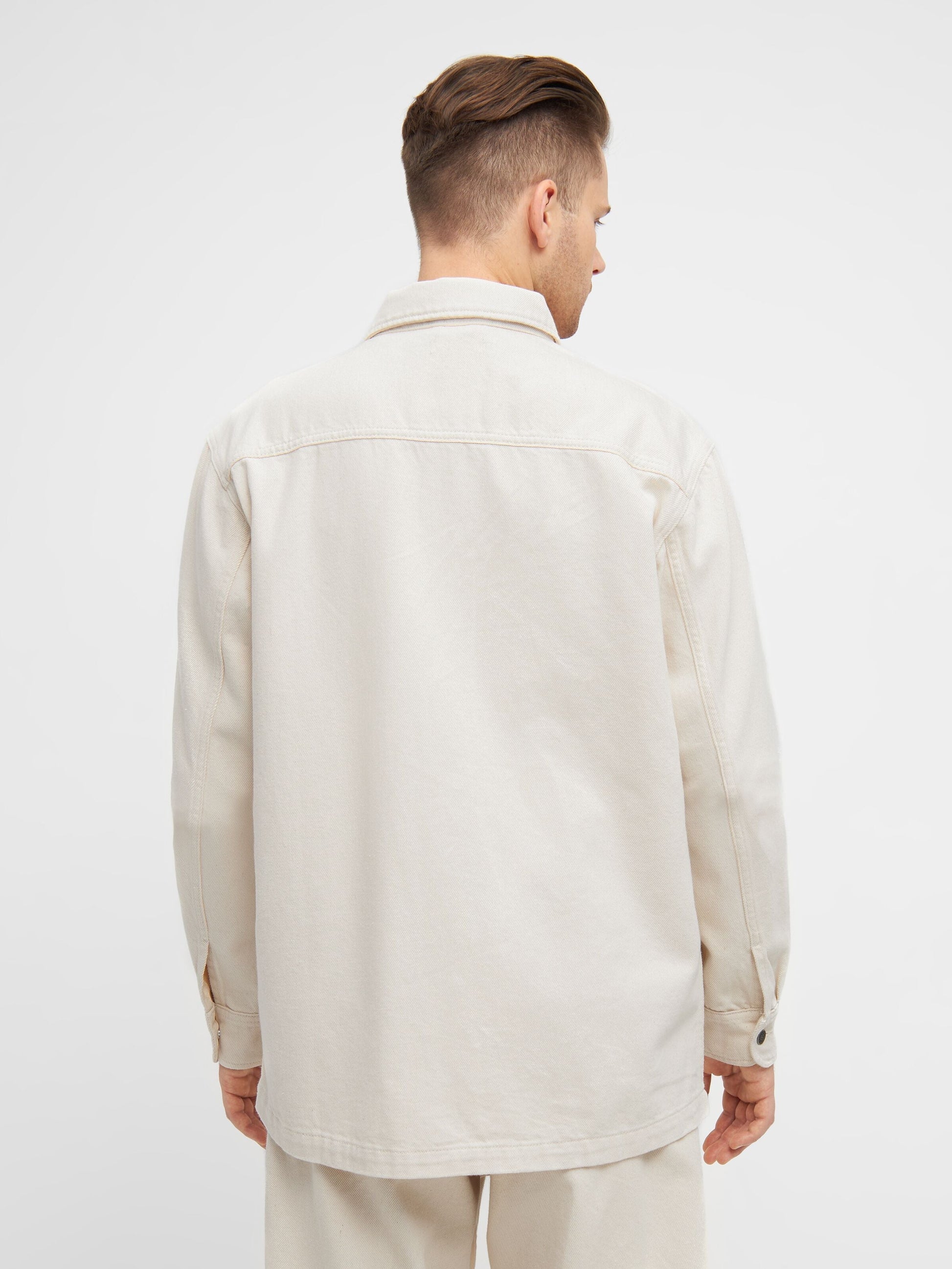 Veste non teintée en sergé de coton bio - heavy twill overshirt raw cotton
