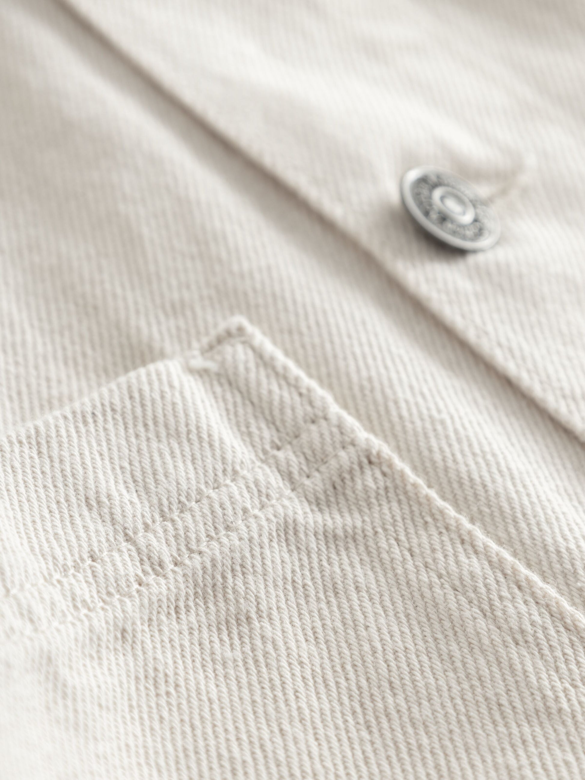 Veste non teintée en sergé de coton bio - heavy twill overshirt raw cotton