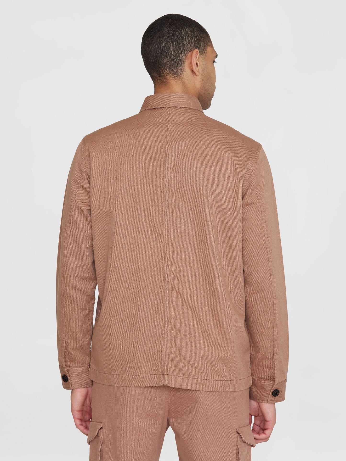 Surchemise en sergé de coton bio | Marron "twill overshirt chocolate malt"