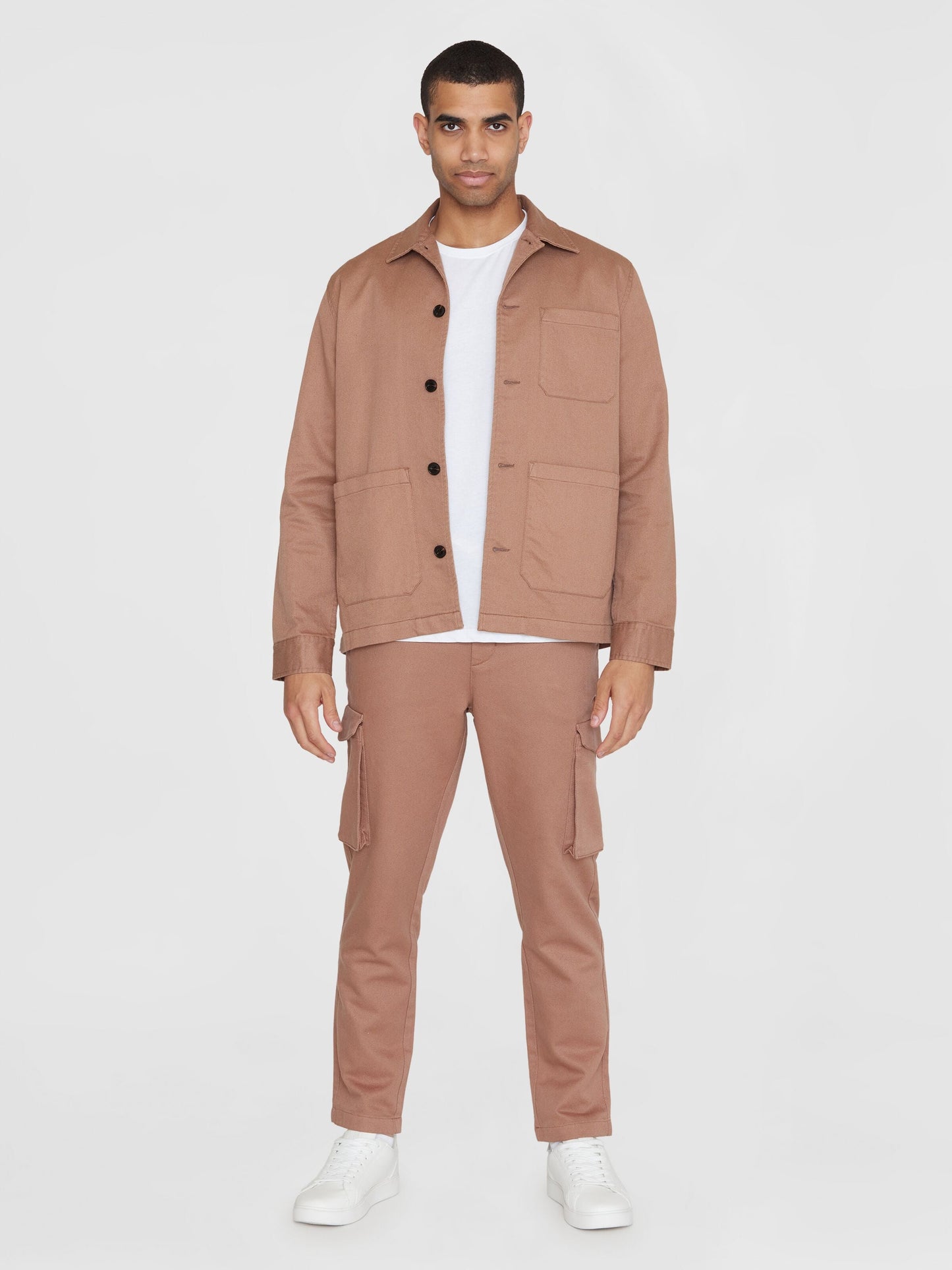 Surchemise en sergé de coton bio | Marron "twill overshirt chocolate malt"