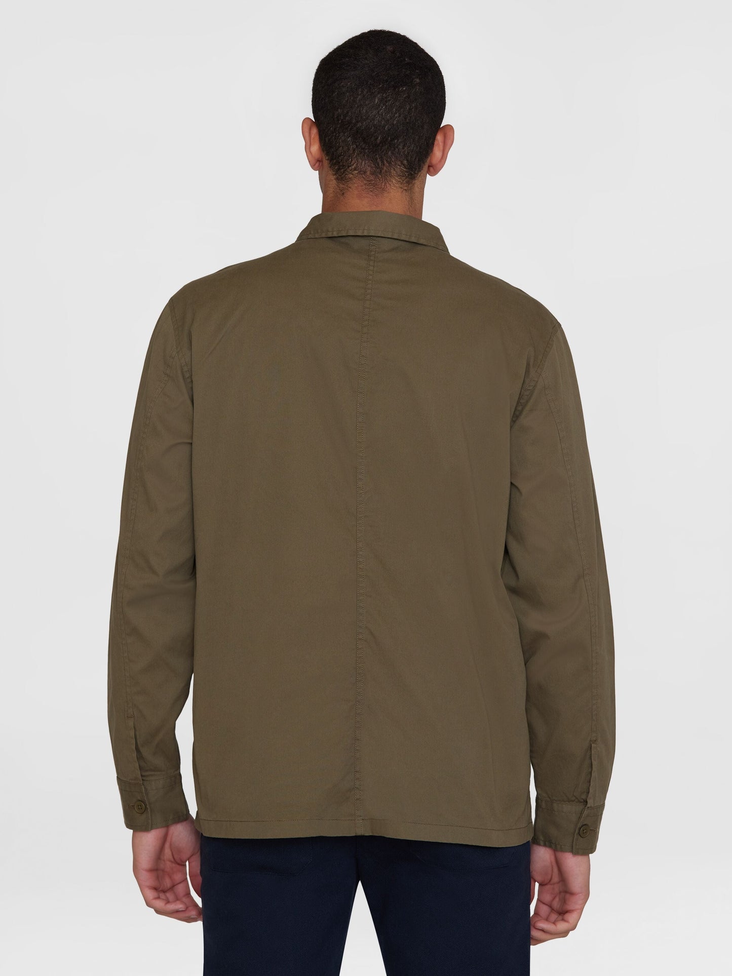 Surchemise en sergé de coton bio | Olive "chuck twill overshirt burned olive"
