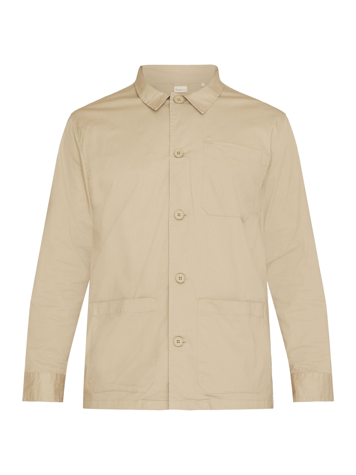 Surchemise en sergé de coton bio | Beige "chuck twill overshirt light feather gray"