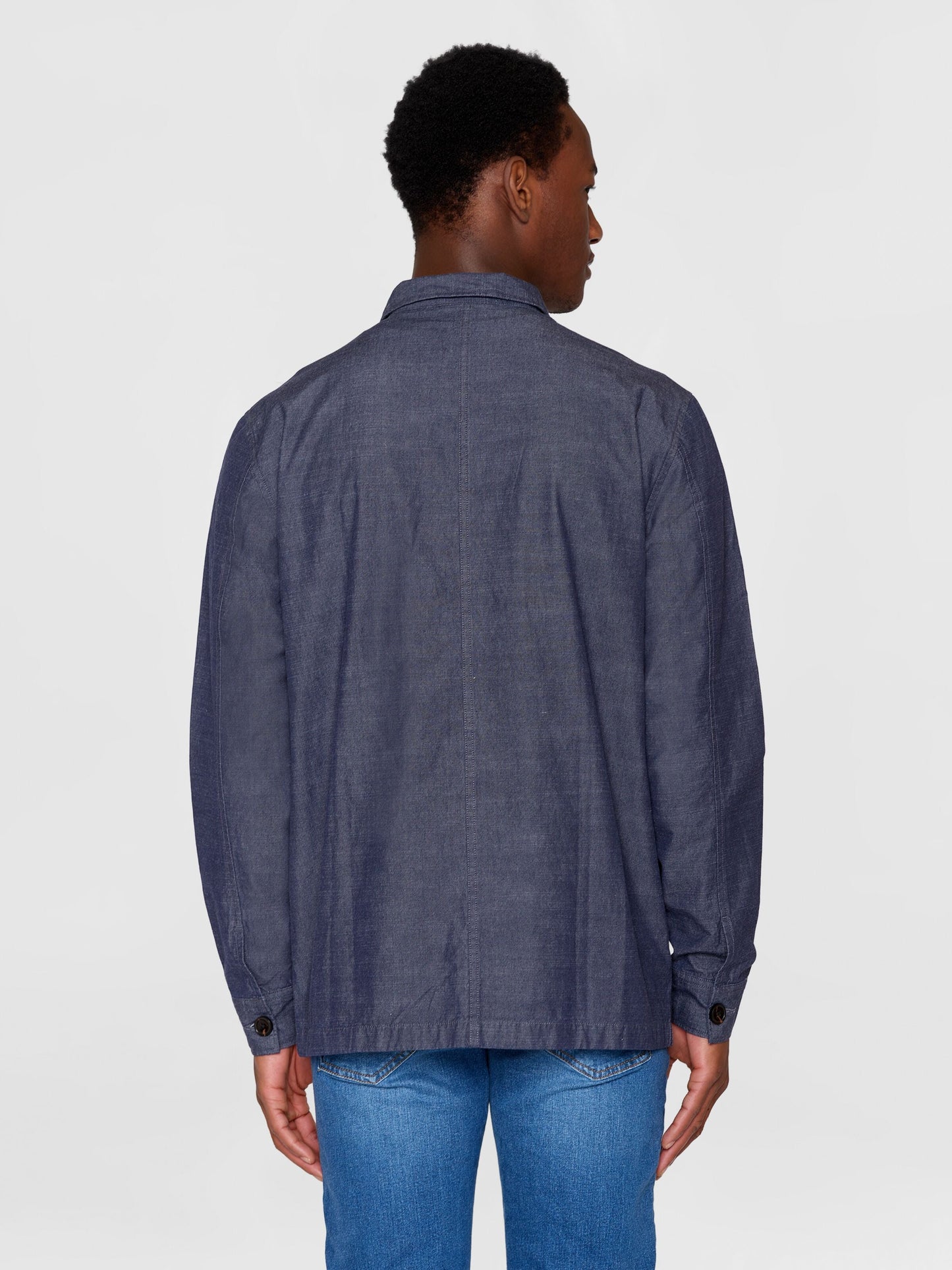Surchemise en coton bio | bleu " slub yarn overshirt night sky"
