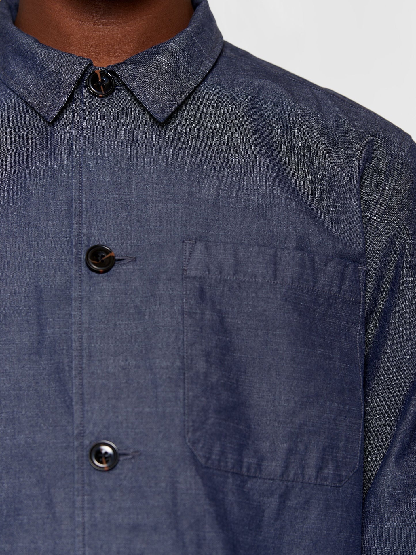 Surchemise en coton bio | bleu " slub yarn overshirt night sky"