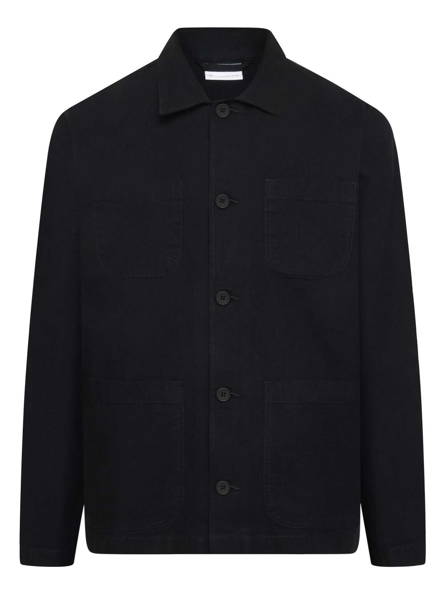 Surchemise en sergé de coton bio | bleu "flannel herringbone overshirt night sky"