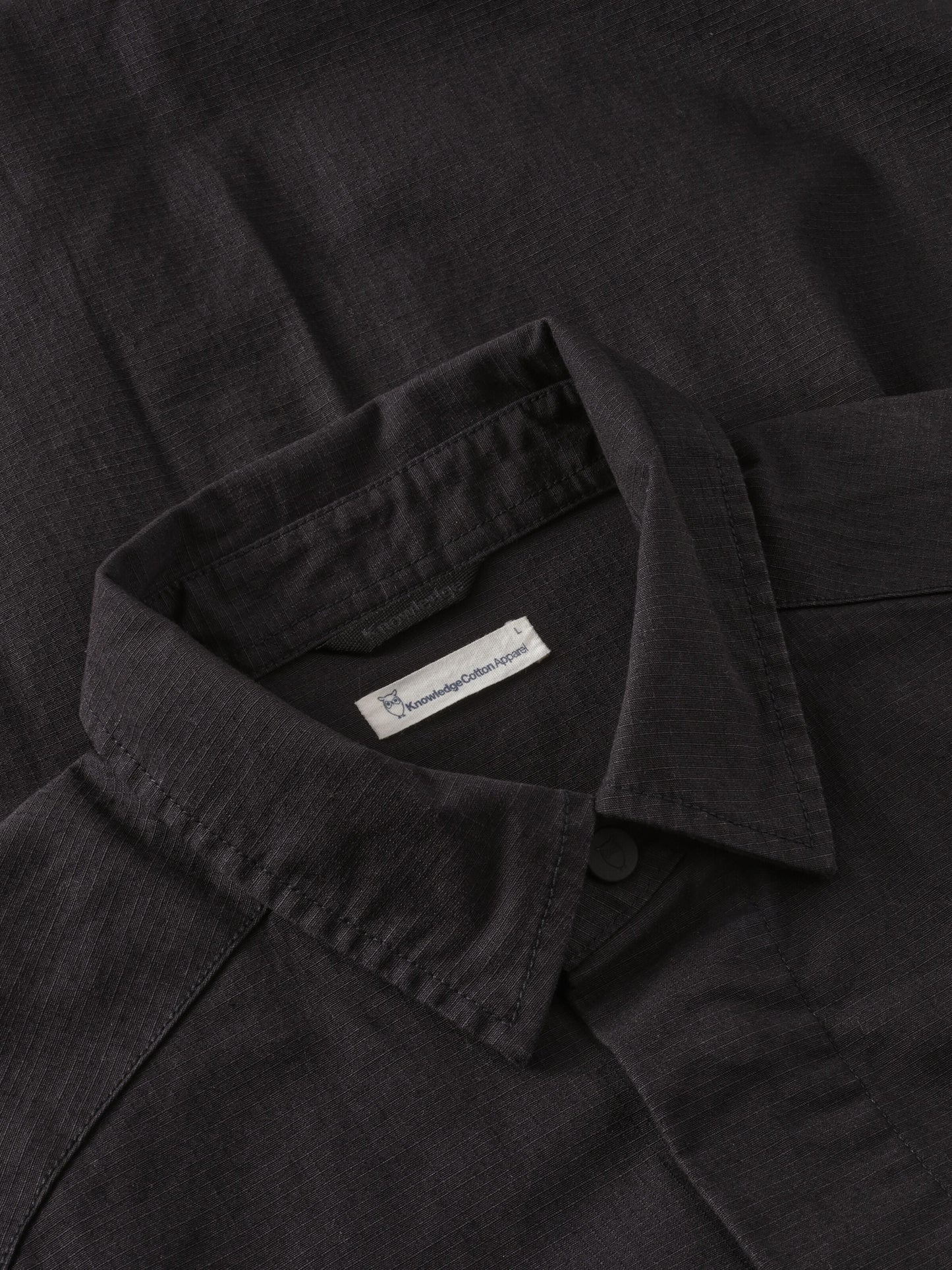Veste ripstop en coton biologique | noir "rip-stop overshirt black jet"