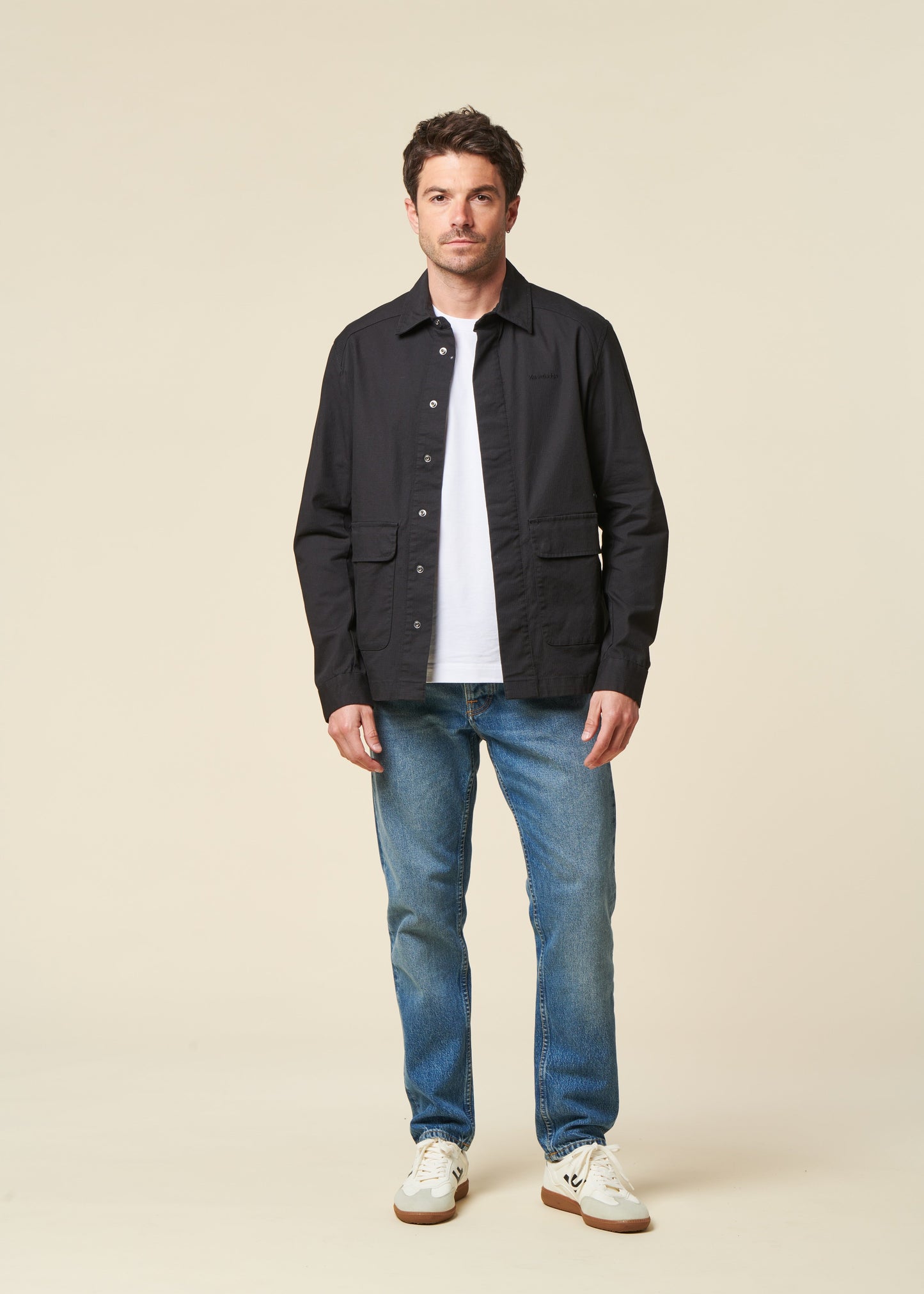 Veste ripstop en coton biologique | noir "rip-stop overshirt black jet"