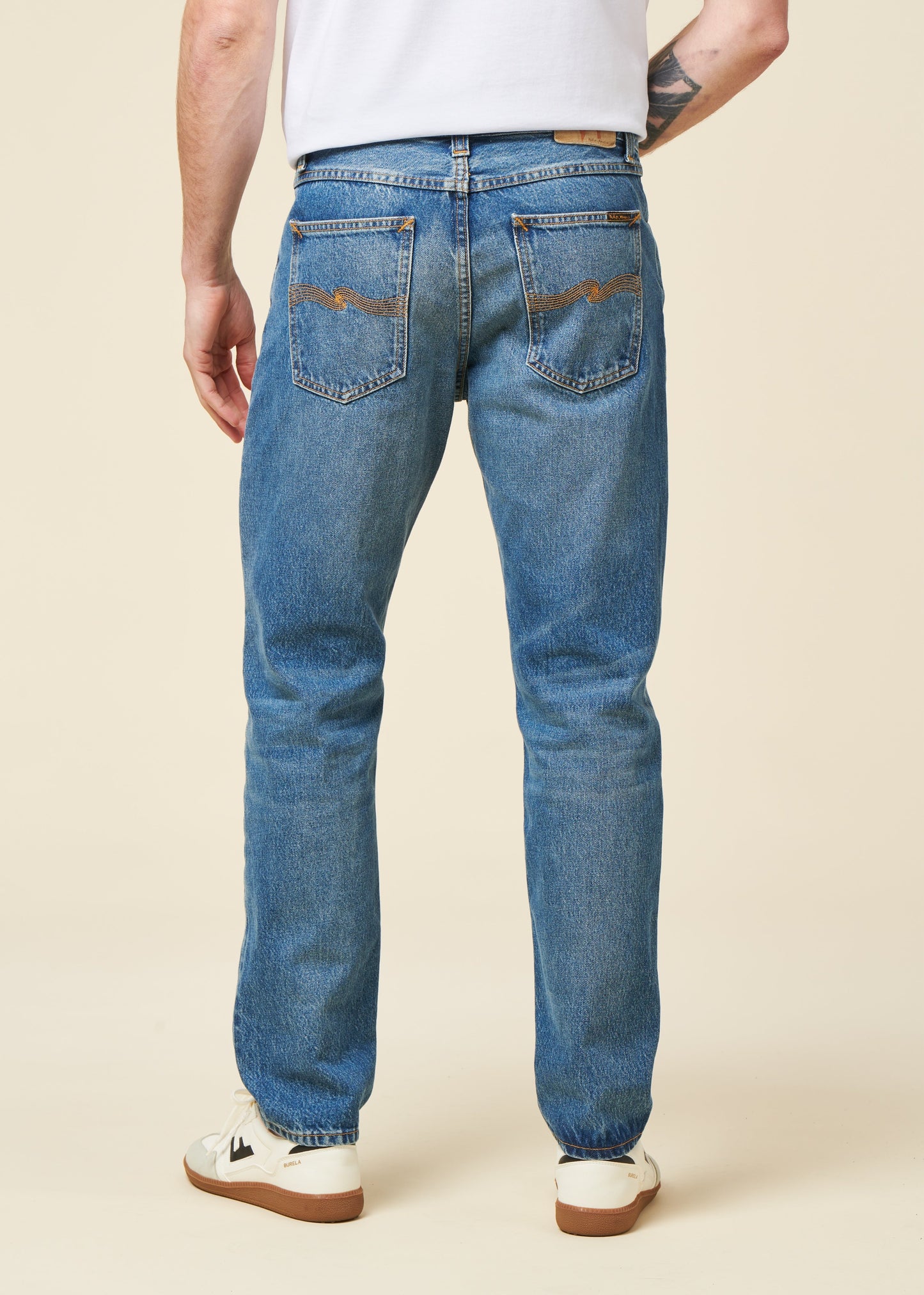 Jean fuselé en coton bio | bleu délavé "steady eddie ii blue haze"