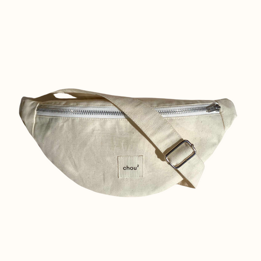 Banane made in France en coton upcyclé | écru "toile écrue"