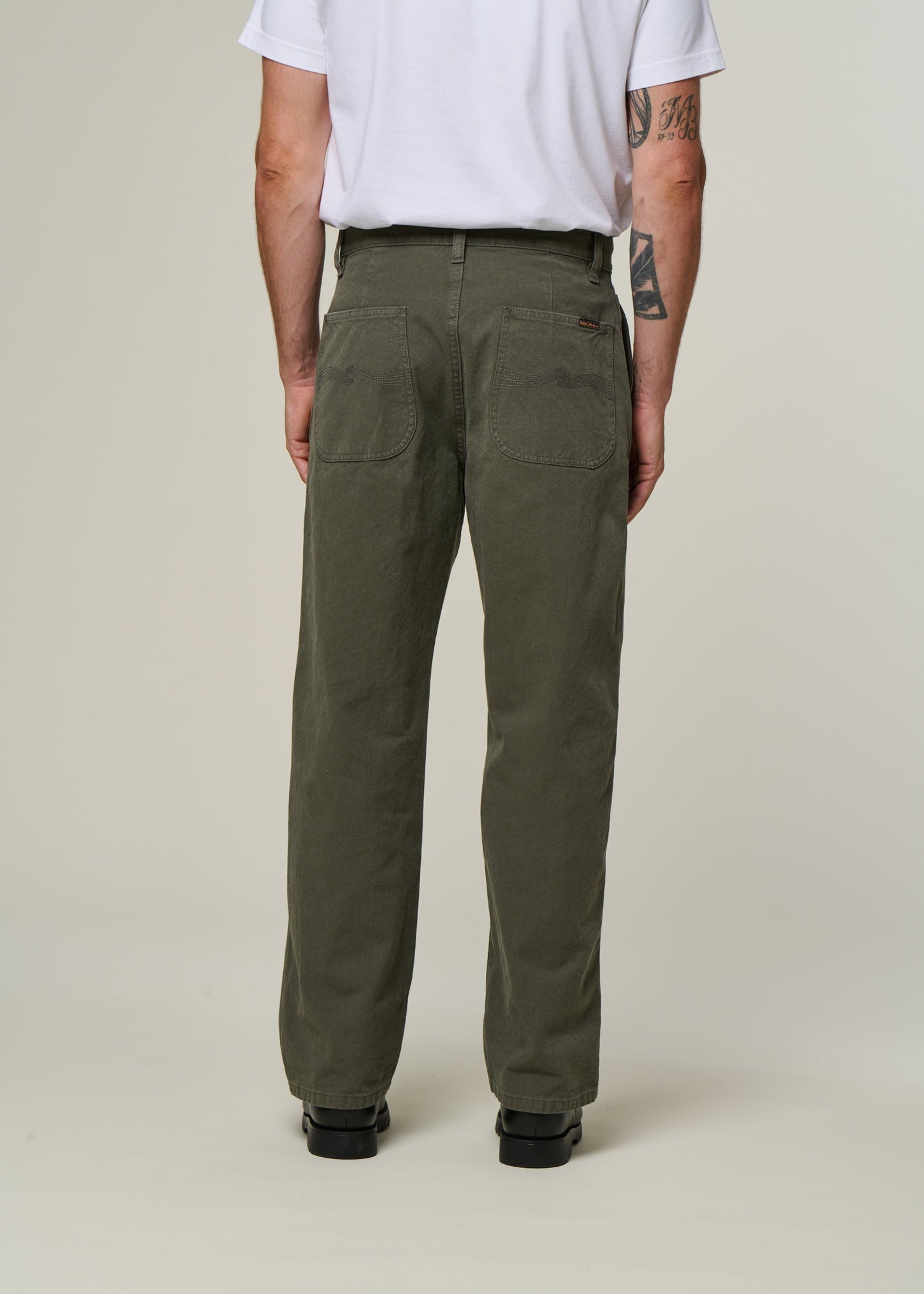 Pantalon large en coton bio | vert "tuff tony pants duck canvas"