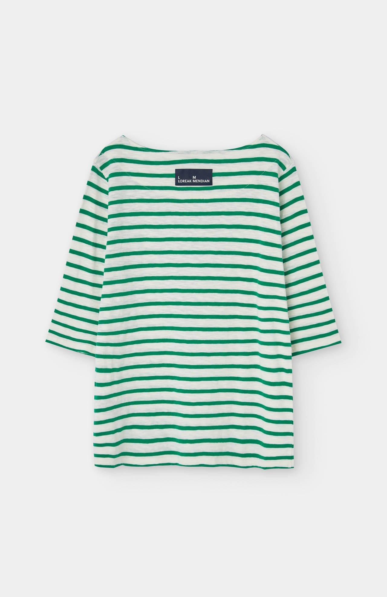 T-shirt en coton bio | rayé "bogak w ss - off white/green"
