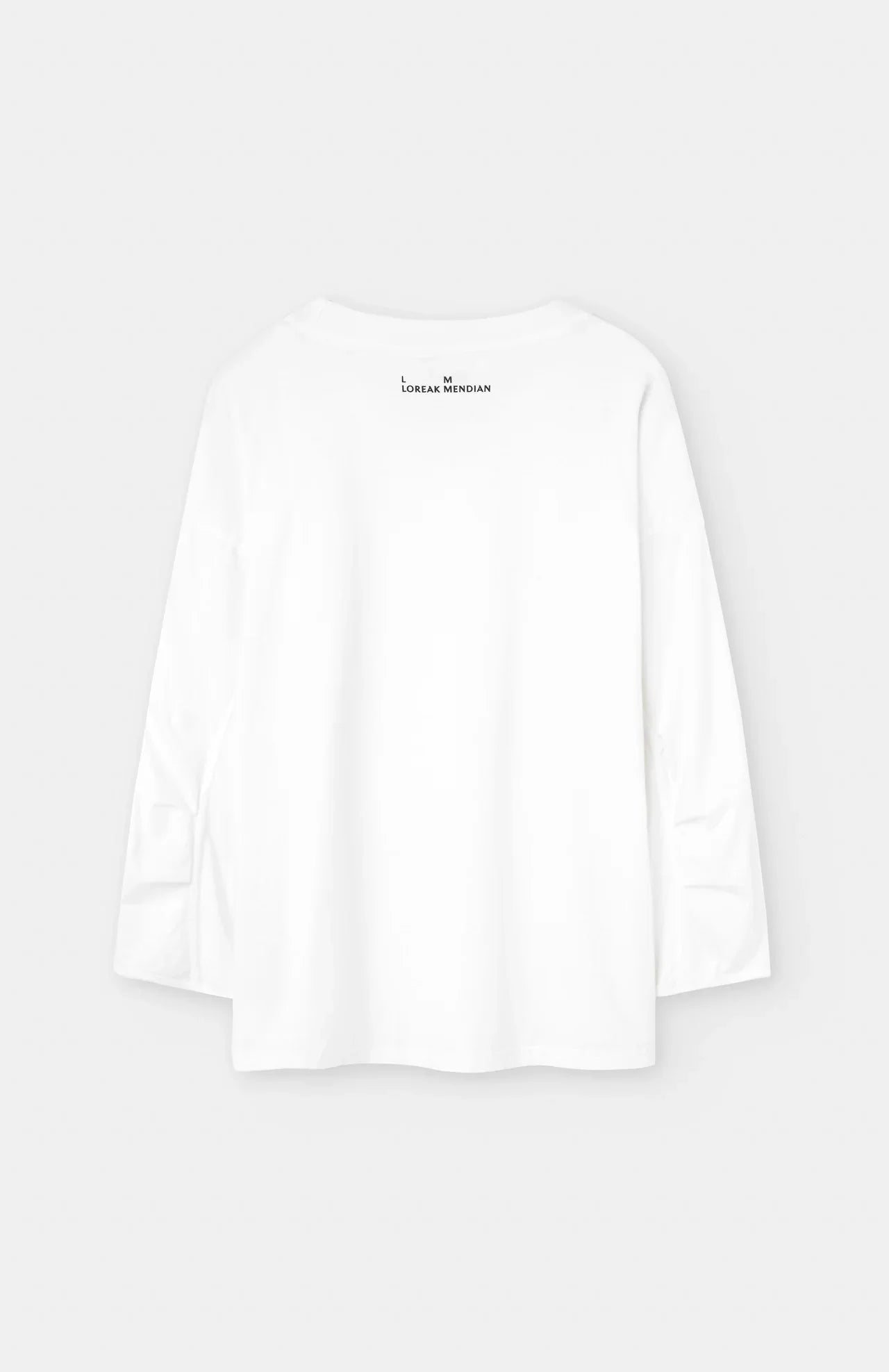 T-shirt manches longues froncées en coton bio | blanc "jane - off white"